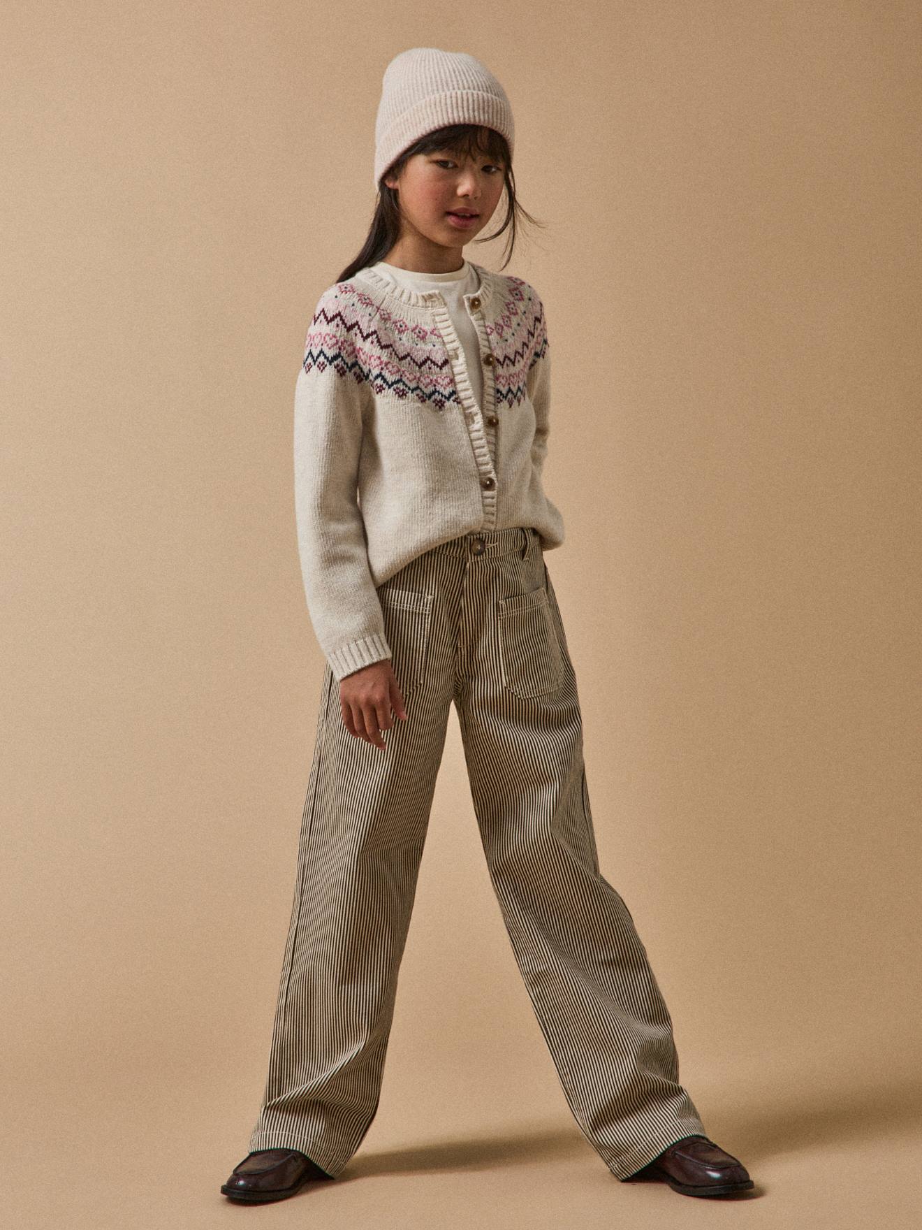 Thumbnail - Strickjacke aus Jacquardstrick Mädchen CYRILLUS