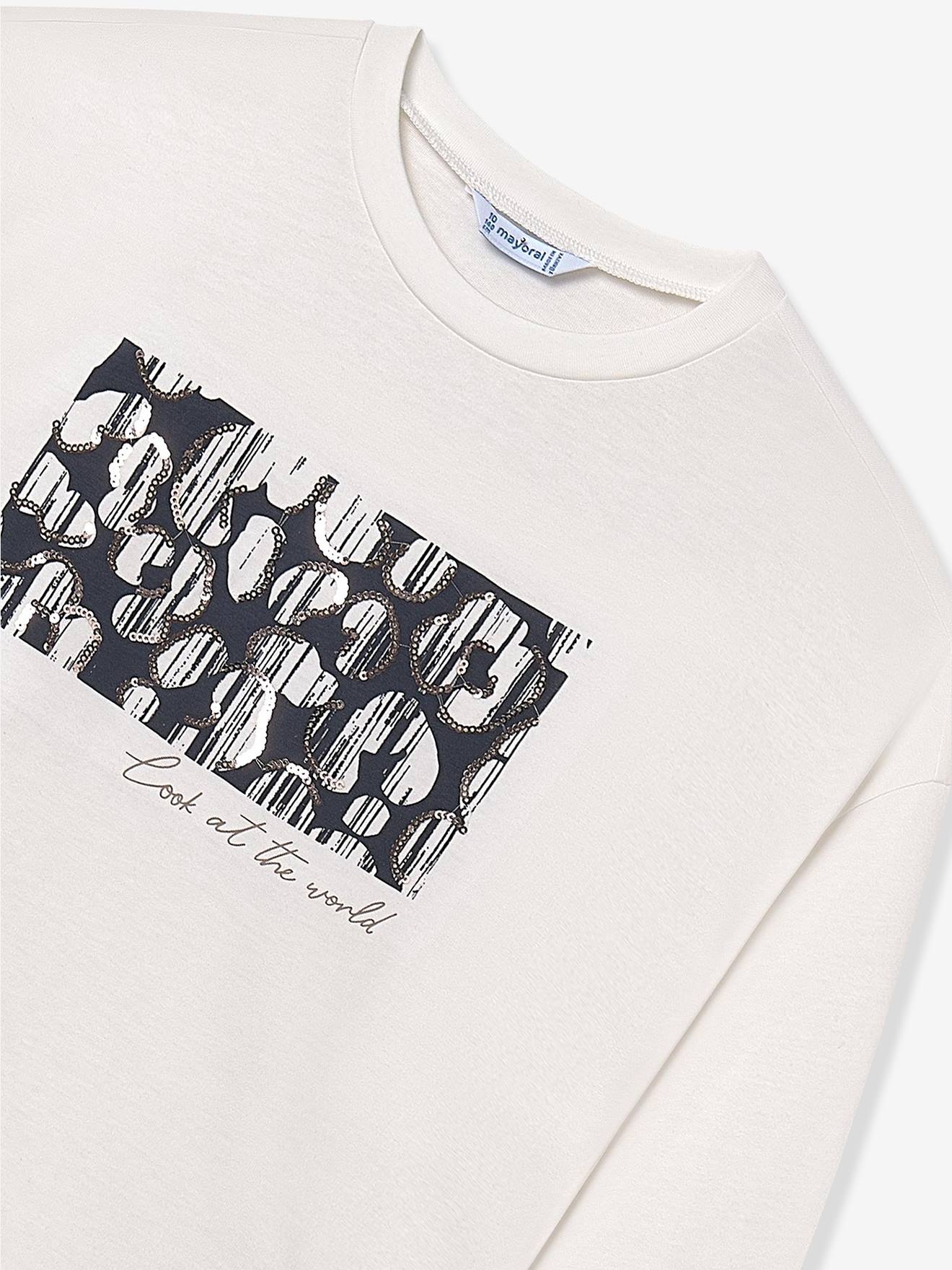 Thumbnail - Mädchen Shirt mit Paillettenprint Mayoral