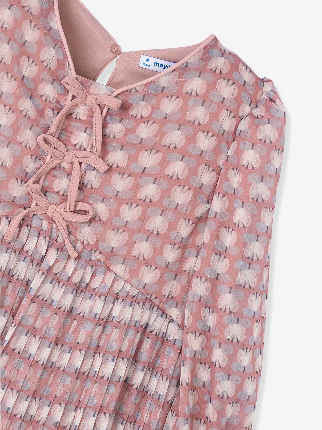 Thumbnail - Mädchen Kleid mit Plisseerock Mayoral blush