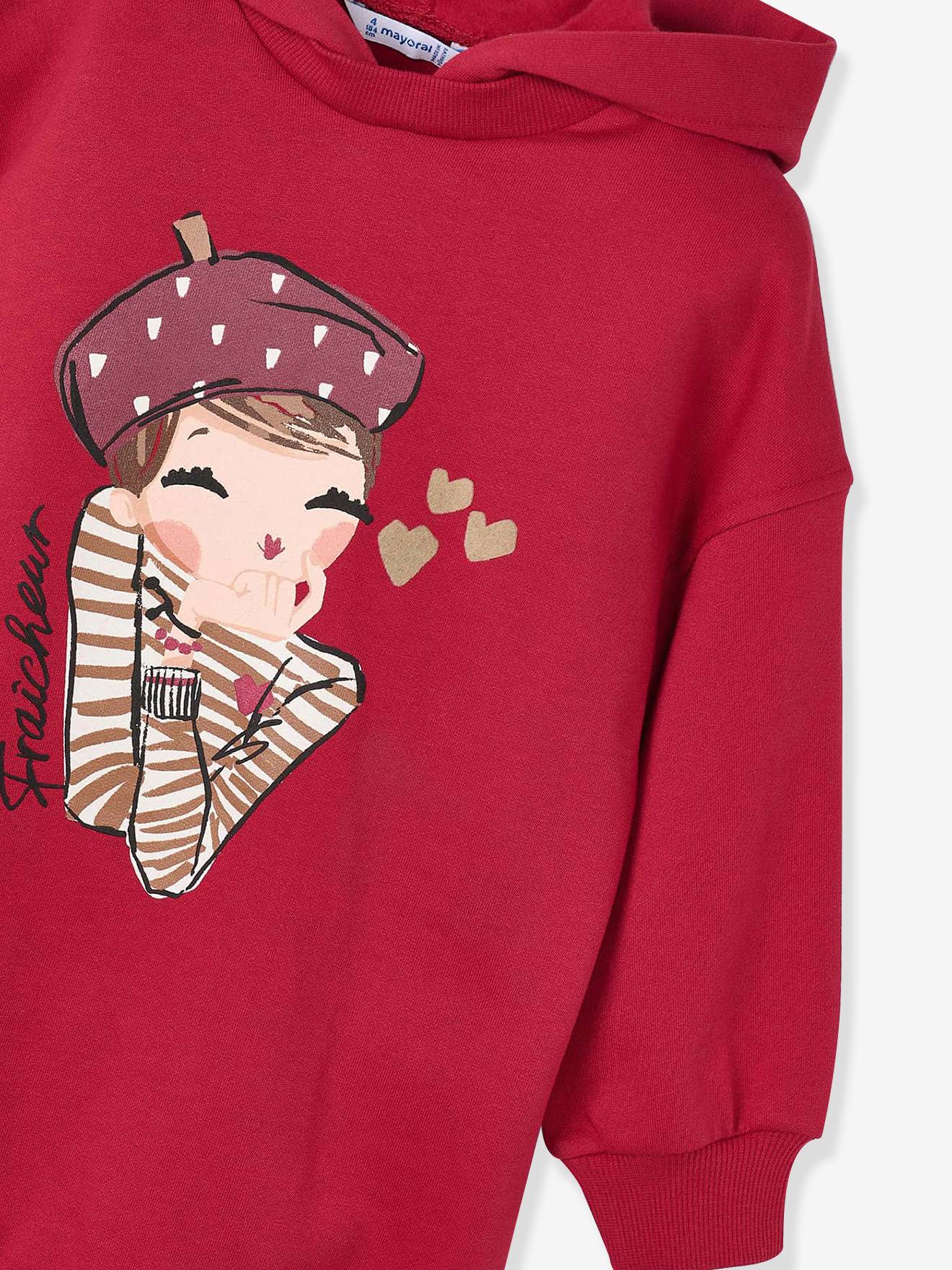 Thumbnail - Mädchen Sweatkleid mit Kapuze Mayoral