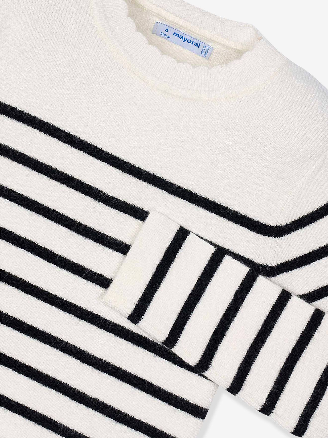 Thumbnail - Mädchen Feinstrick-Pullover mit Streifen Mayoral