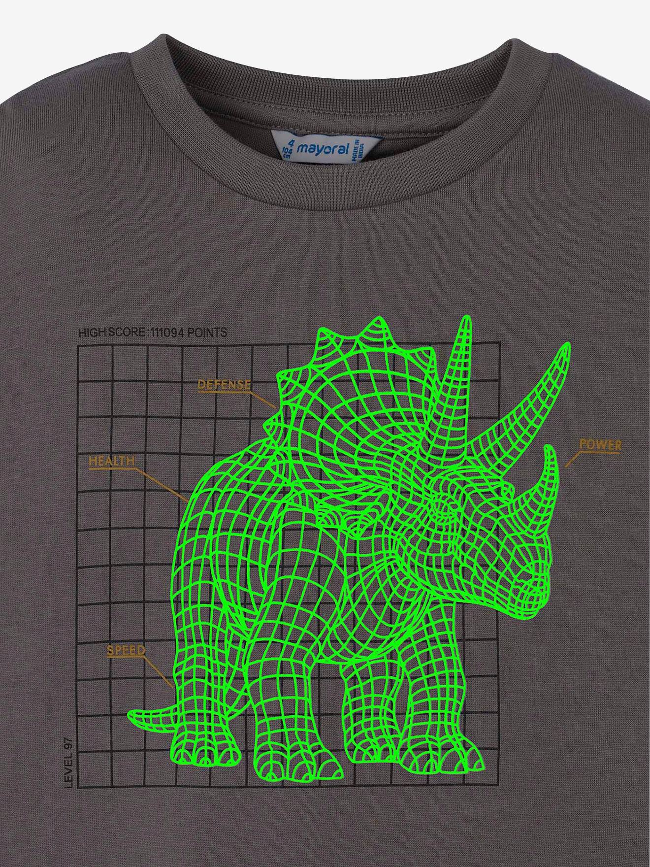 Thumbnail - Jungen Dino-Shirt mit Leuchtprint Mayoral