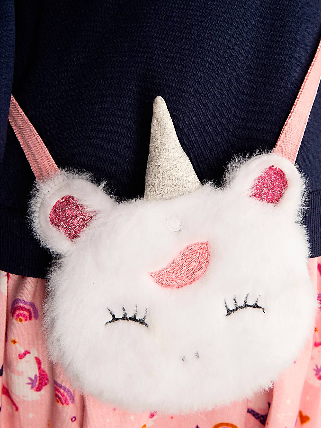 Thumbnail - Kleid Langarm Happy Girls Mädchen mit Einhorntasche