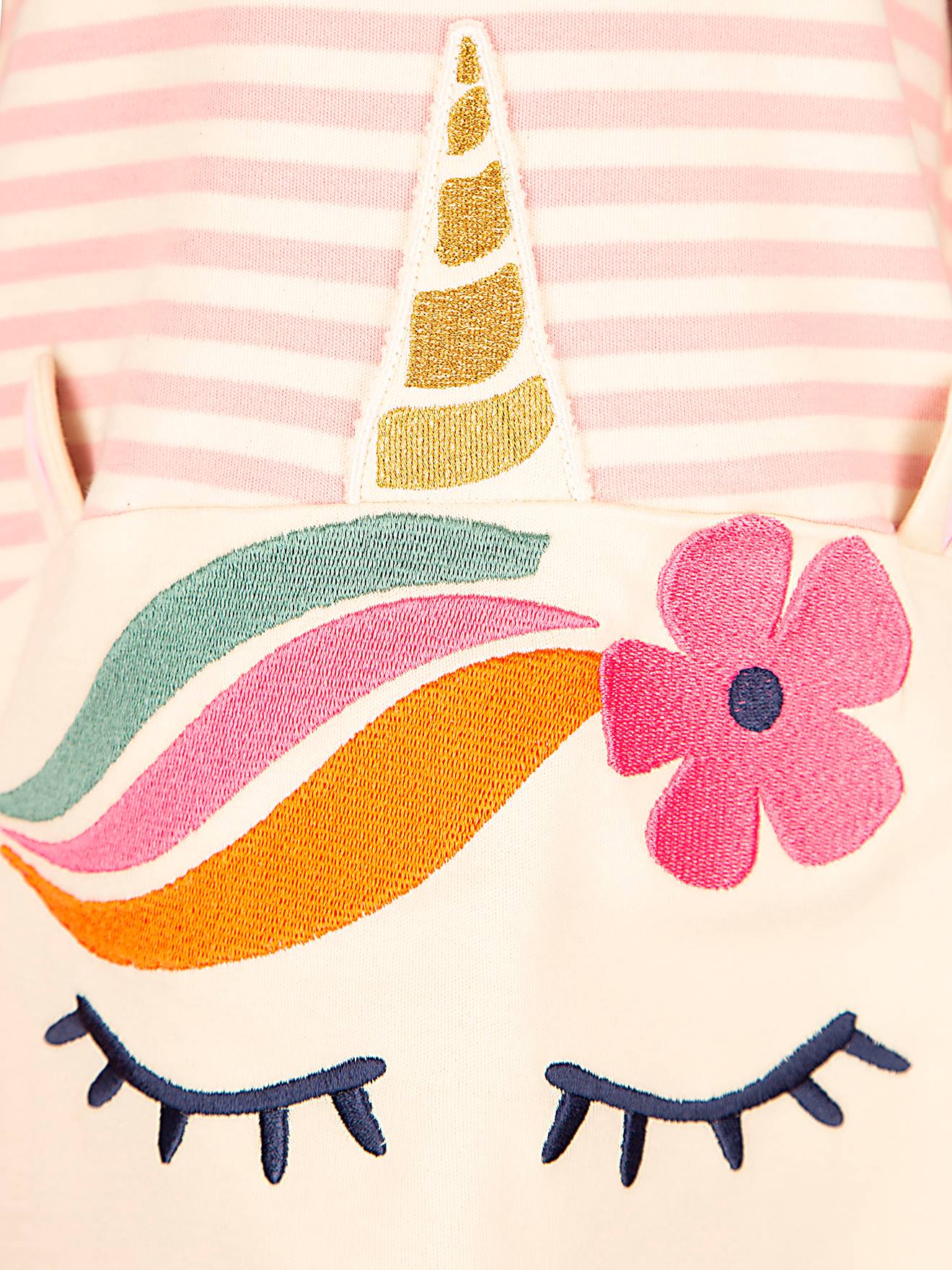 Thumbnail - Shirtkleid mit Einhorn-Applikation Happy Girls Mädchen pudrig