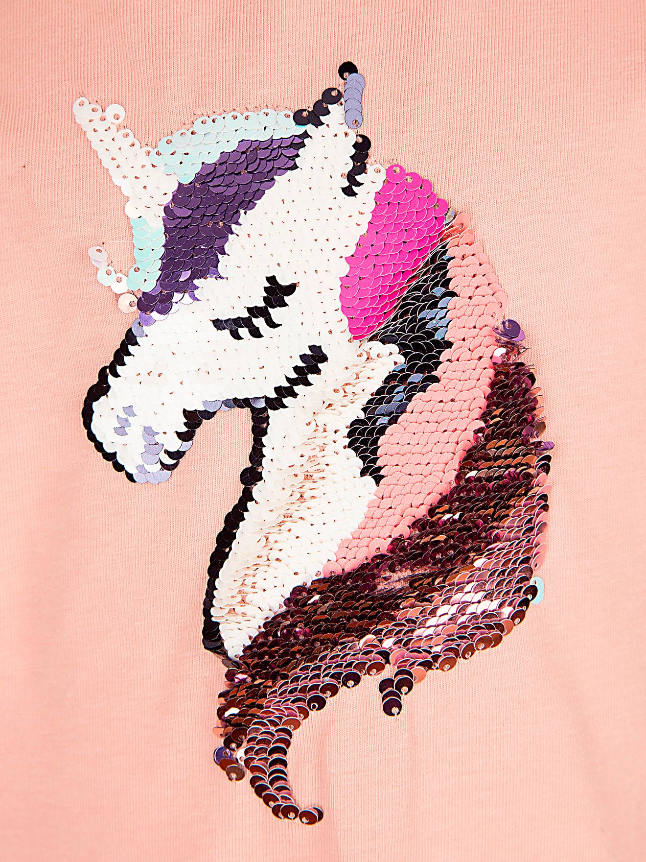 Thumbnail - Shirt Paillettenmotiv Happy Girls Mädchen pudrig