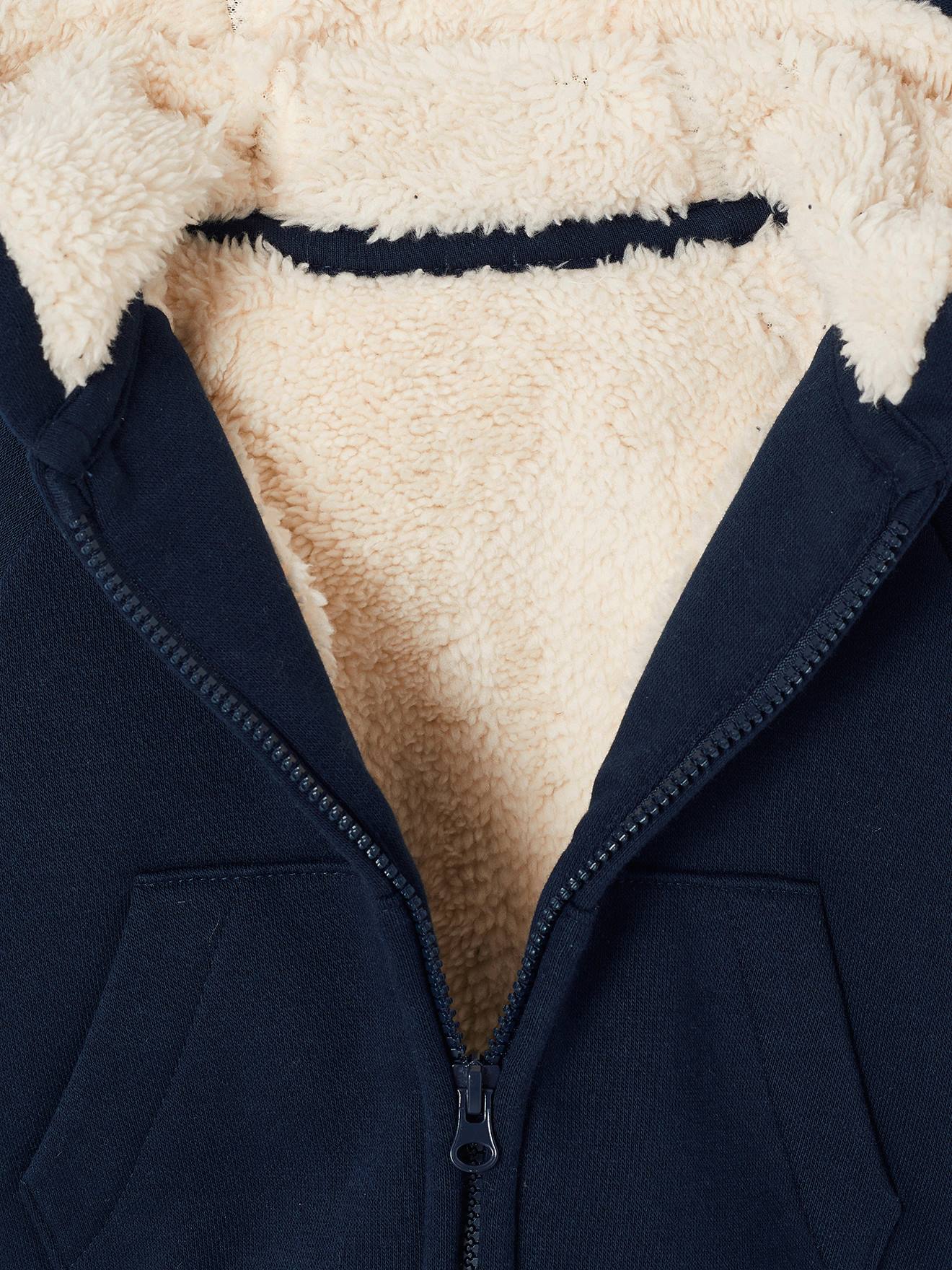 Thumbnail - Baby Cardigan mit Kapuze und Teddyfleece-Futter