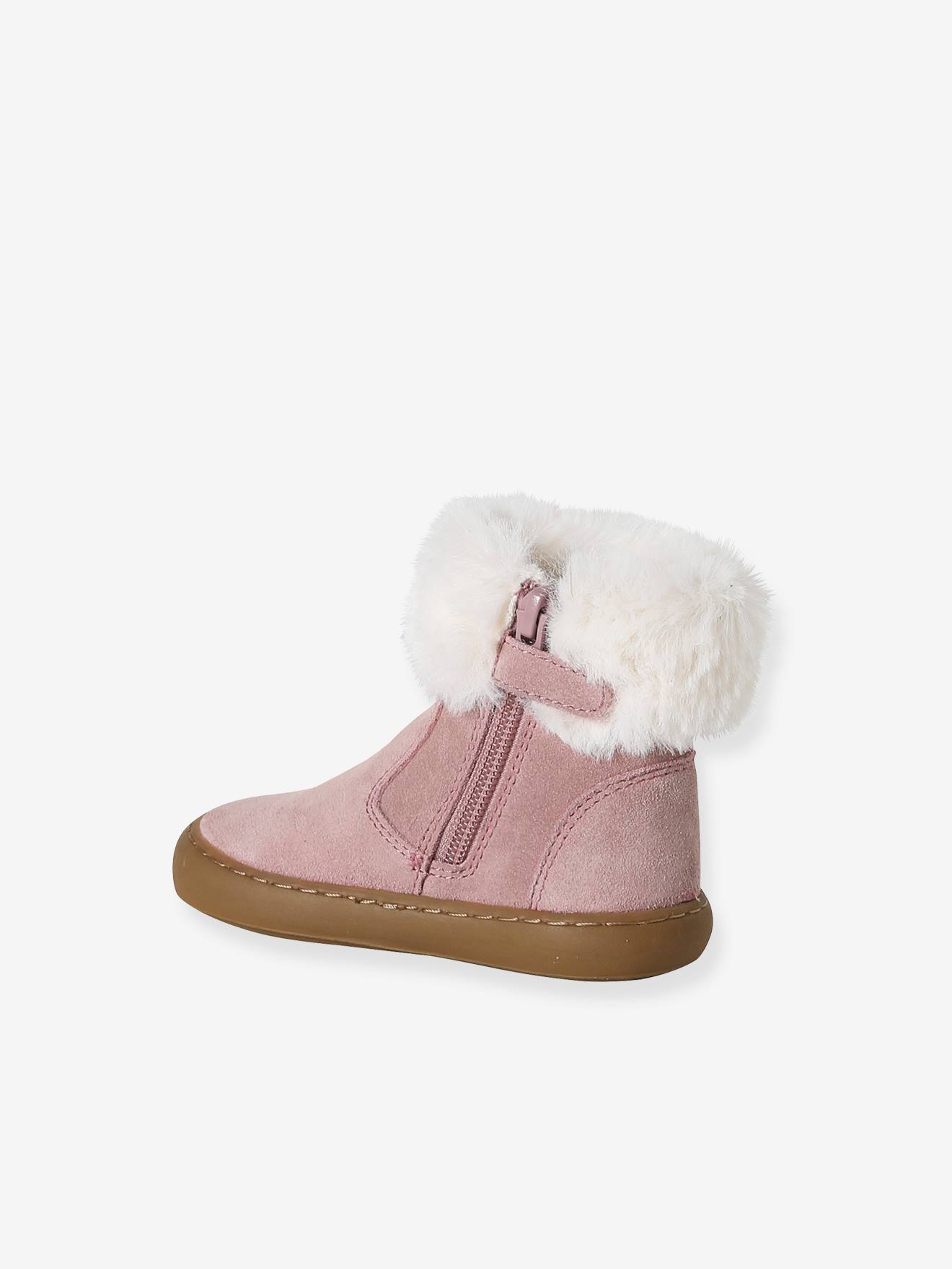 Thumbnail - Gefütterte Baby Boots aus Leder mit Reißverschluss