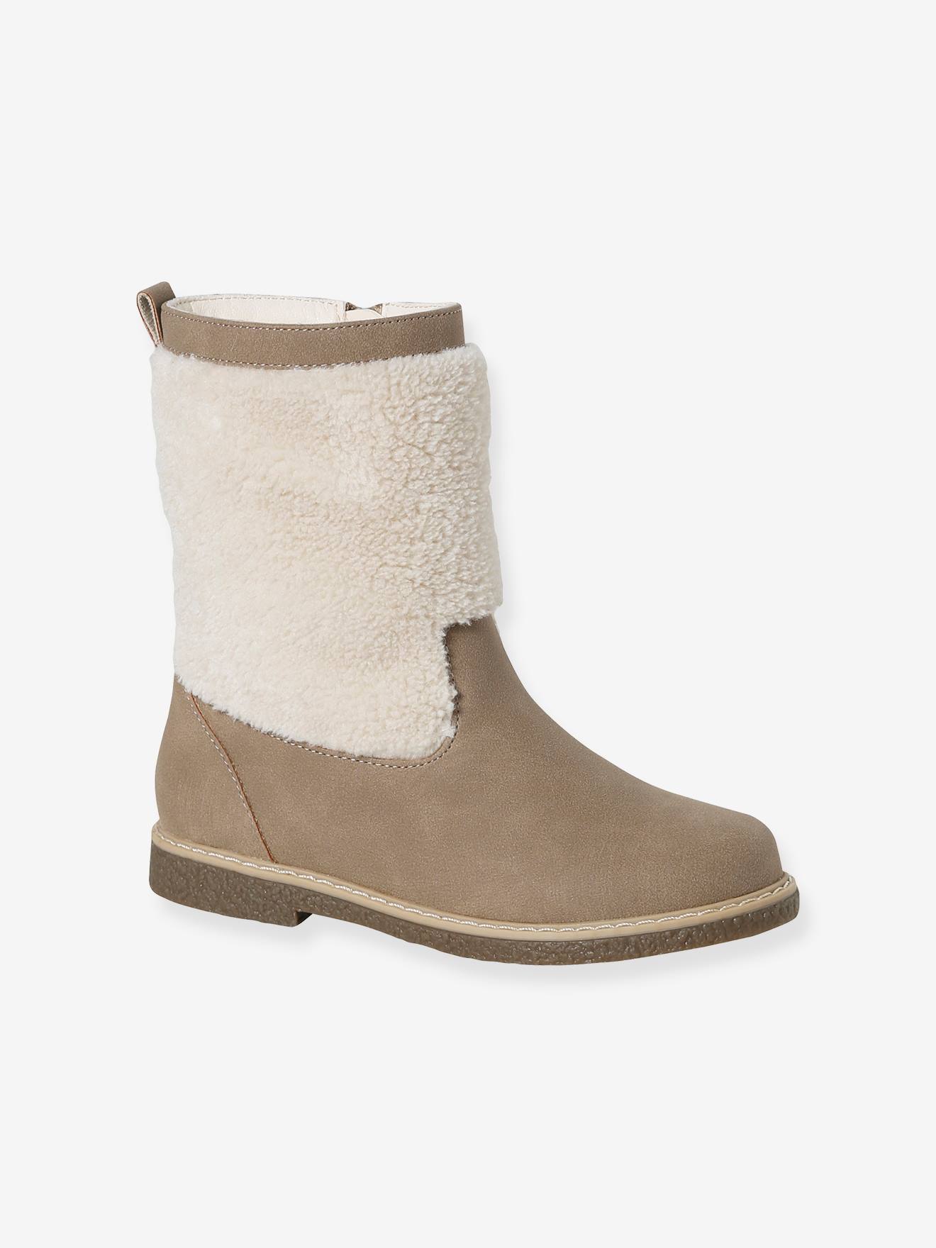 Gefütterte Stiefel mit Reißverschluss