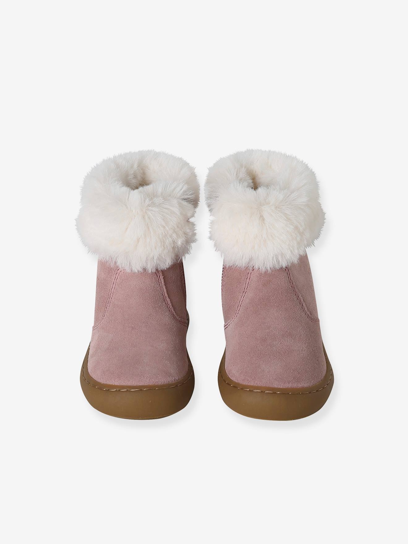 Thumbnail - Gefütterte Baby Boots aus Leder mit Reißverschluss