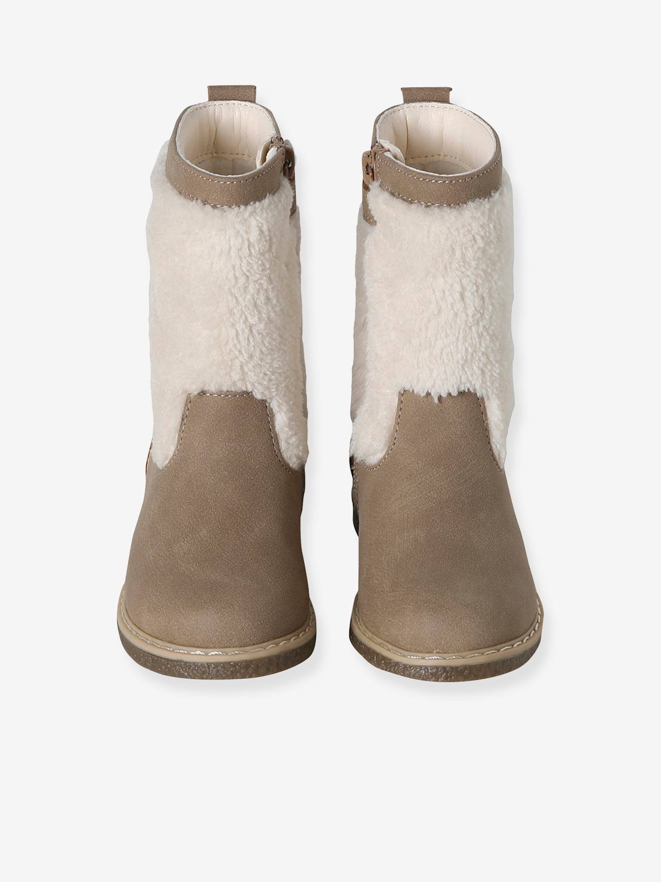 Thumbnail - Gefütterte Stiefel mit Teddyfleece-Schaft und Reißverschluss