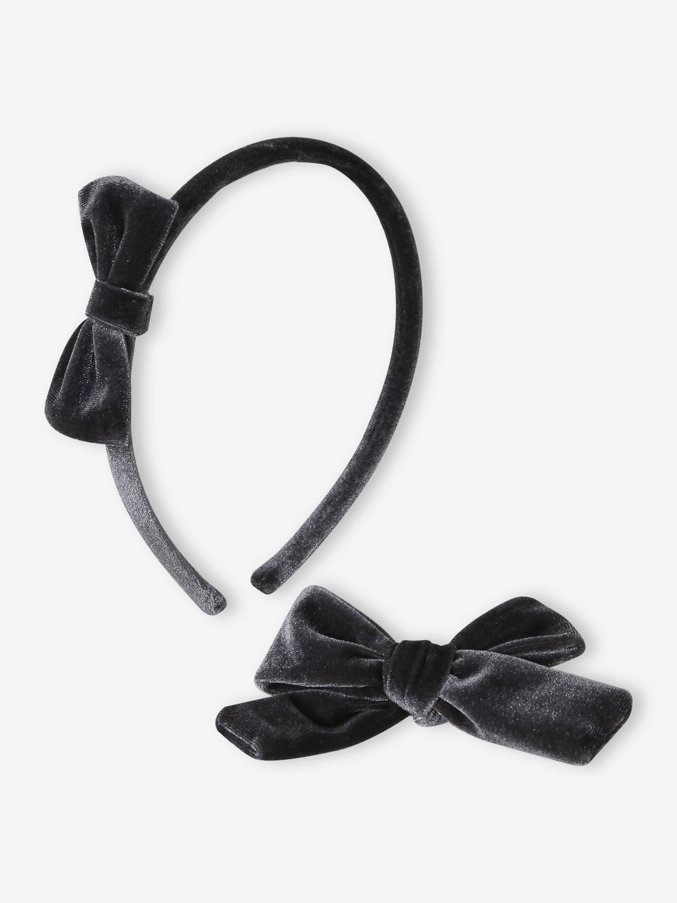 Mädchen Accessoires: Haarreif & Haarspange aus Samt