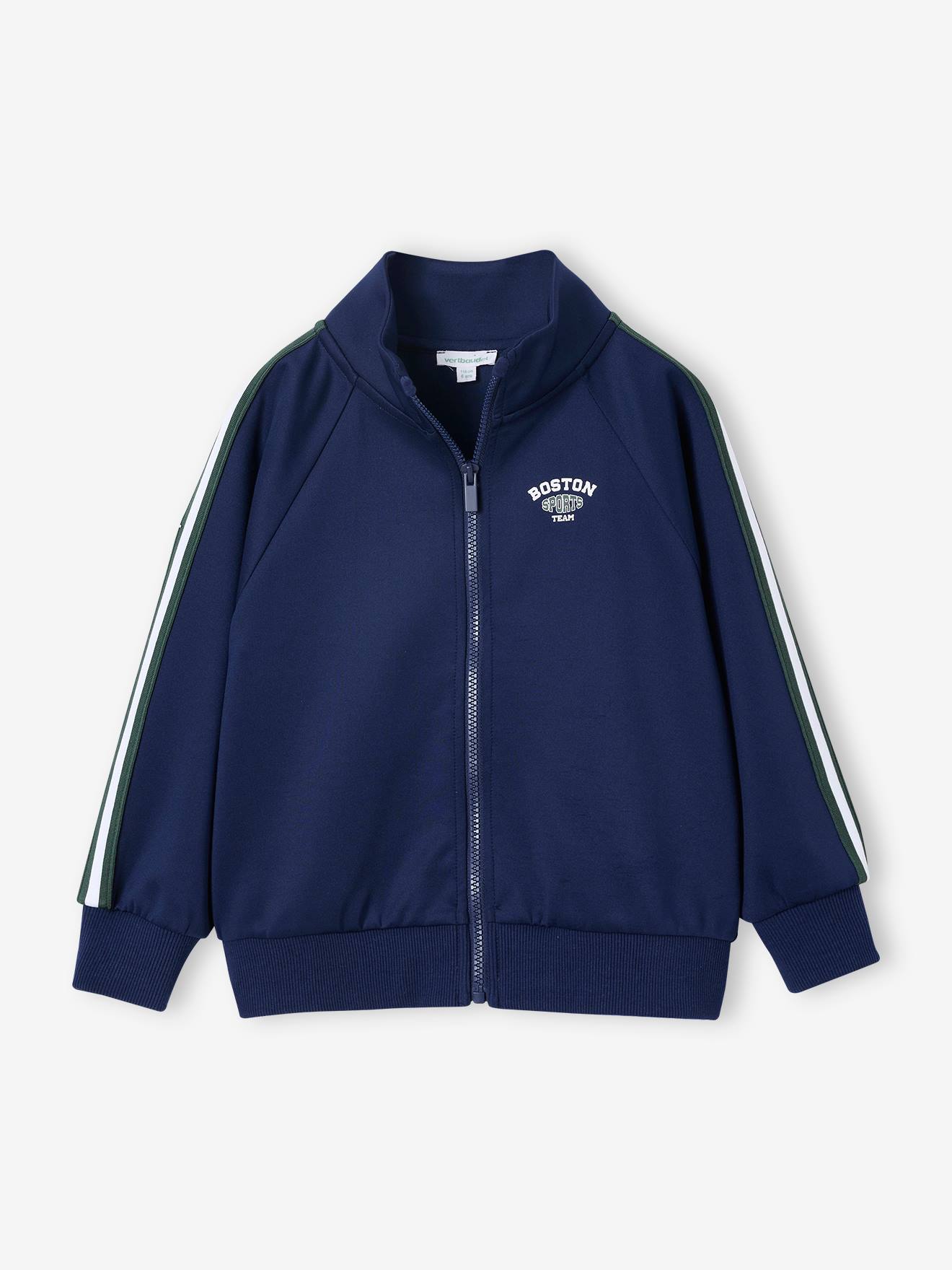 Thumbnail - Jungen Sweatshirt mit Stehkragen und Brustprint