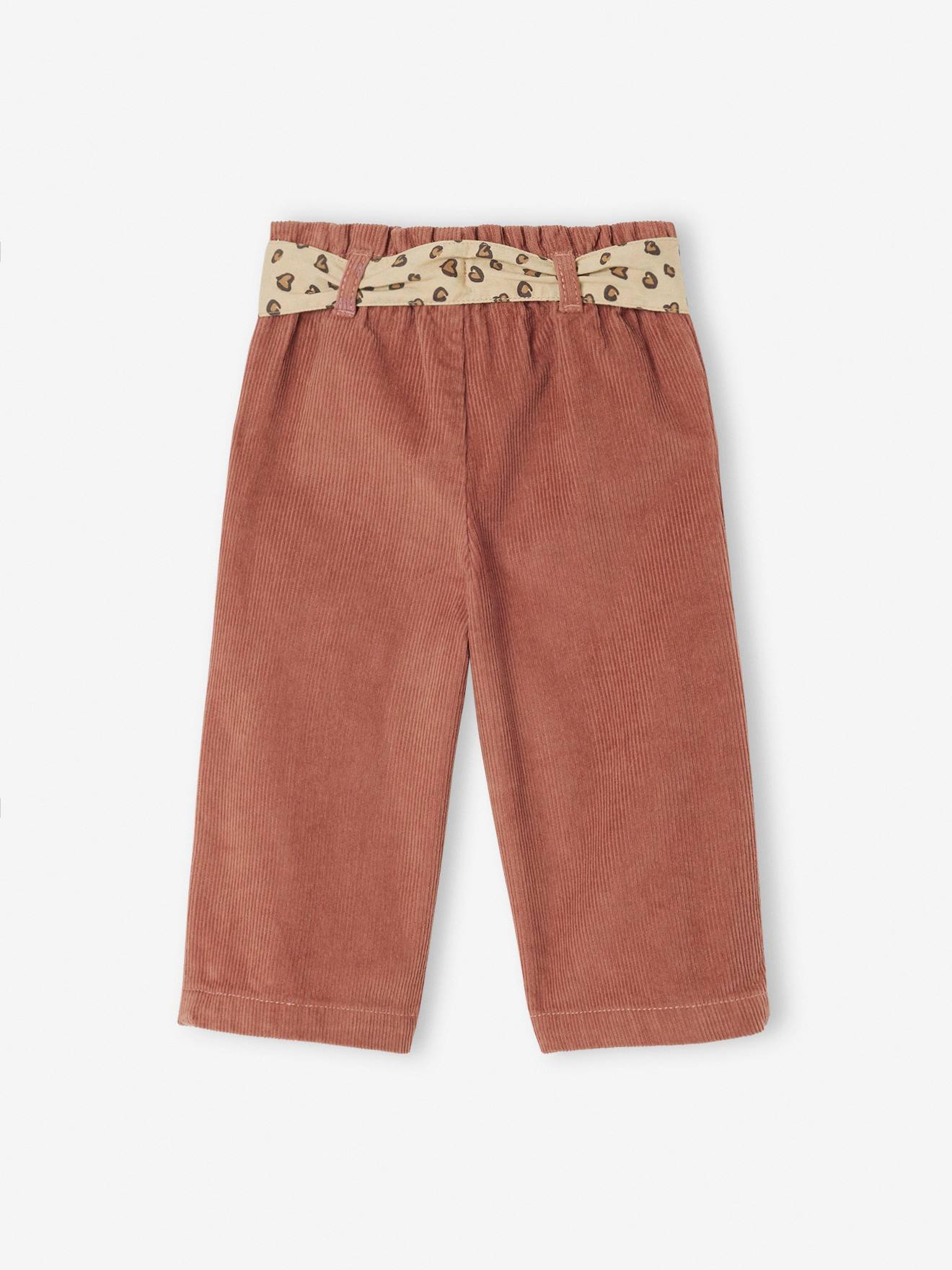Thumbnail - Baby Cordhose mit Gürtel und Herz-Taschen