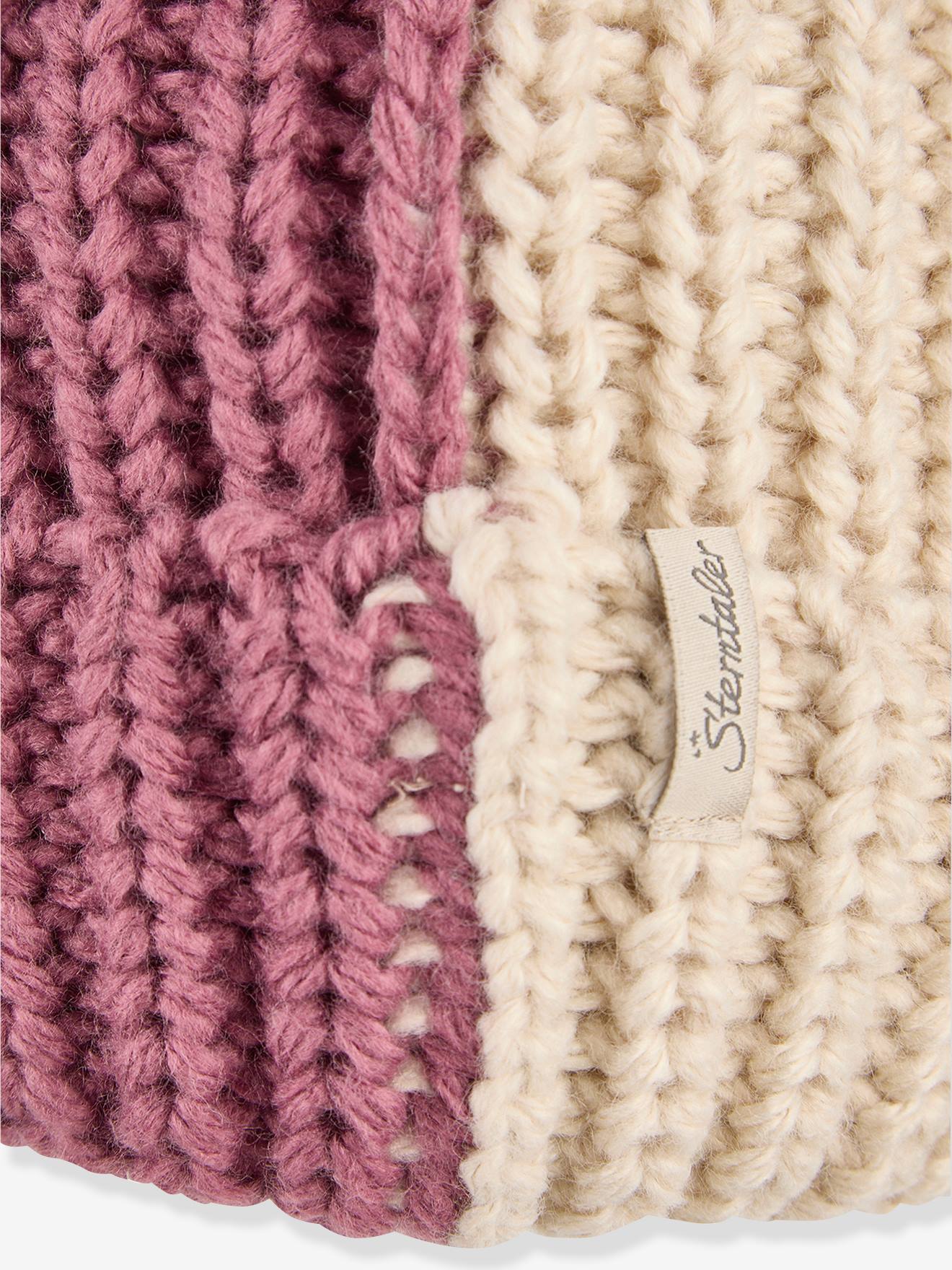 Thumbnail - Strickmütze zweifarbig Umschlag Kinder Sterntaler