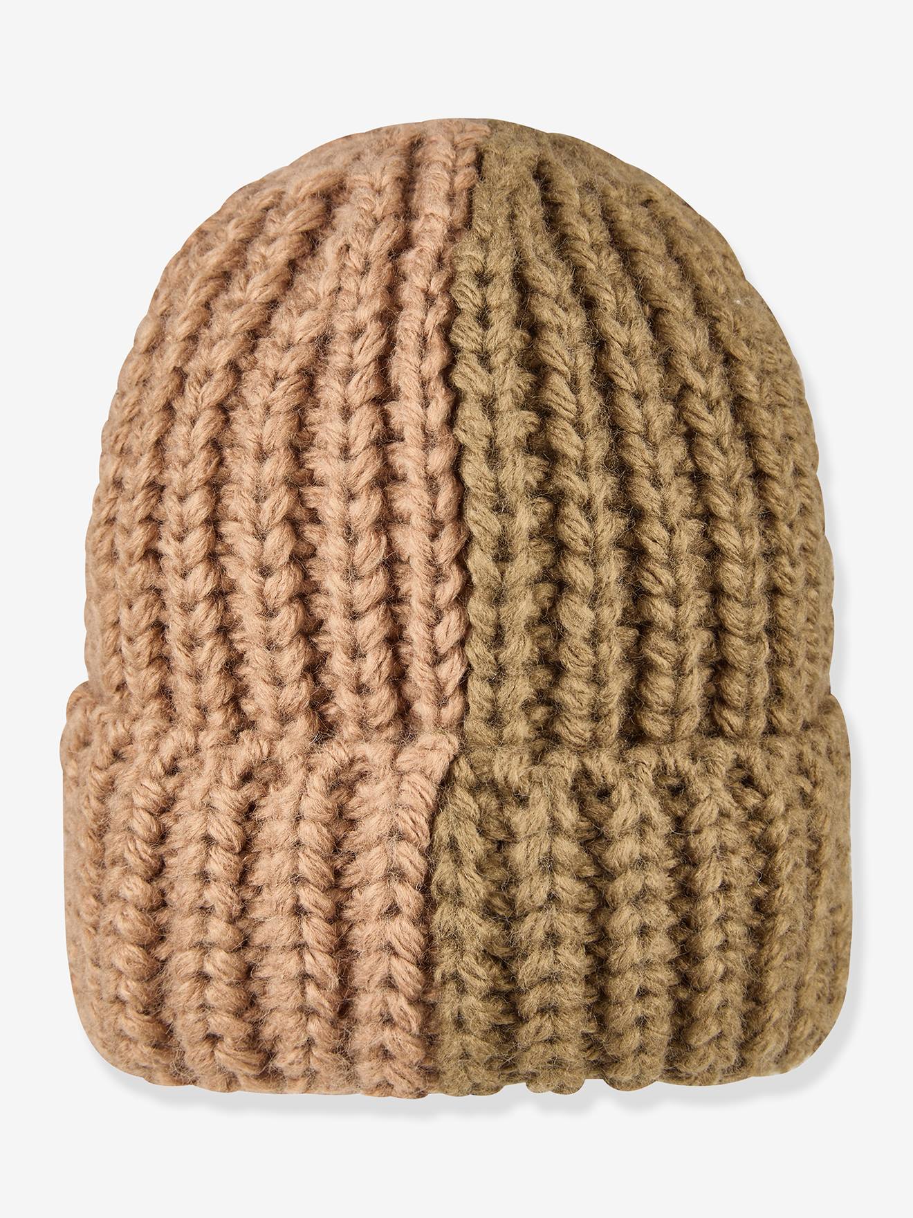 Thumbnail - Strickmütze zweifarbig Umschlag Kinder Sterntaler