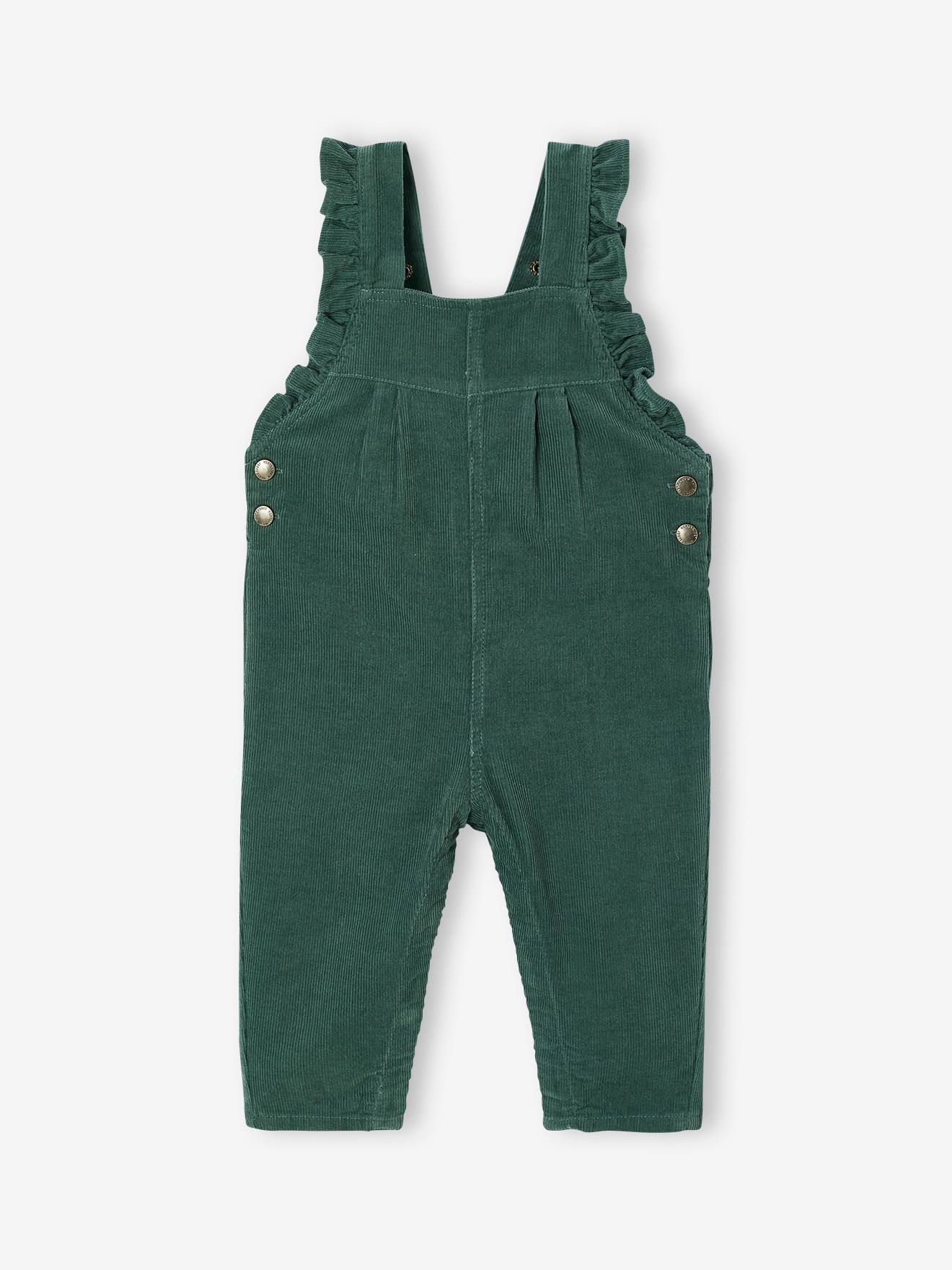 Thumbnail - Mädchen Baby Cord-Latzhose mit Volants