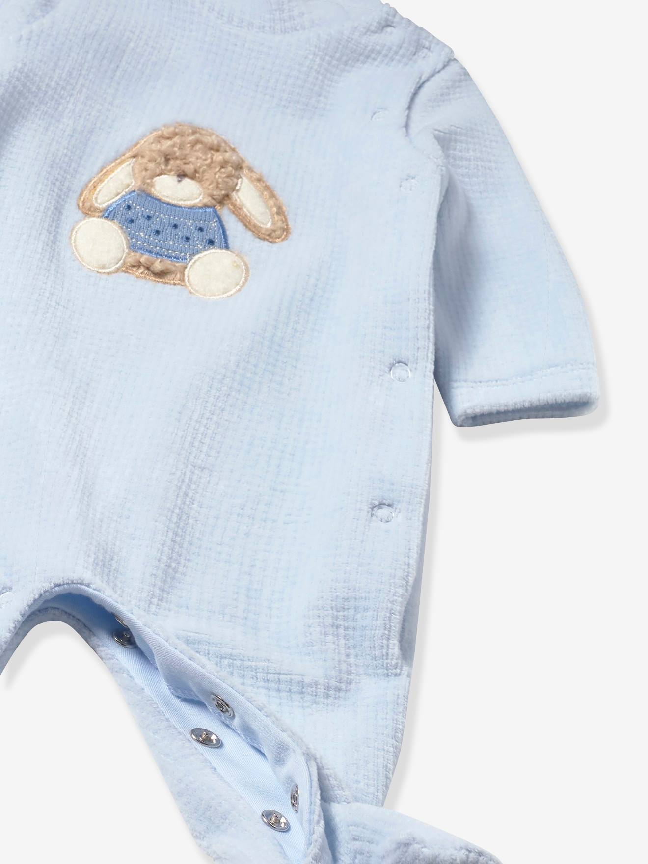 Thumbnail - 2er-Pack Baby Samt-Strampler mit Hasen Mayoral set