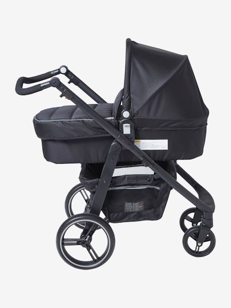 Kombi-Kinderwagen „Mobicity“ mit Babywanne - schwarz+schwarz/grau - 6