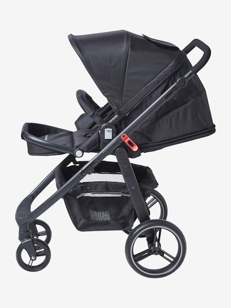 Kombi-Kinderwagen „Mobicity“ mit Babywanne - schwarz+schwarz/grau - 8
