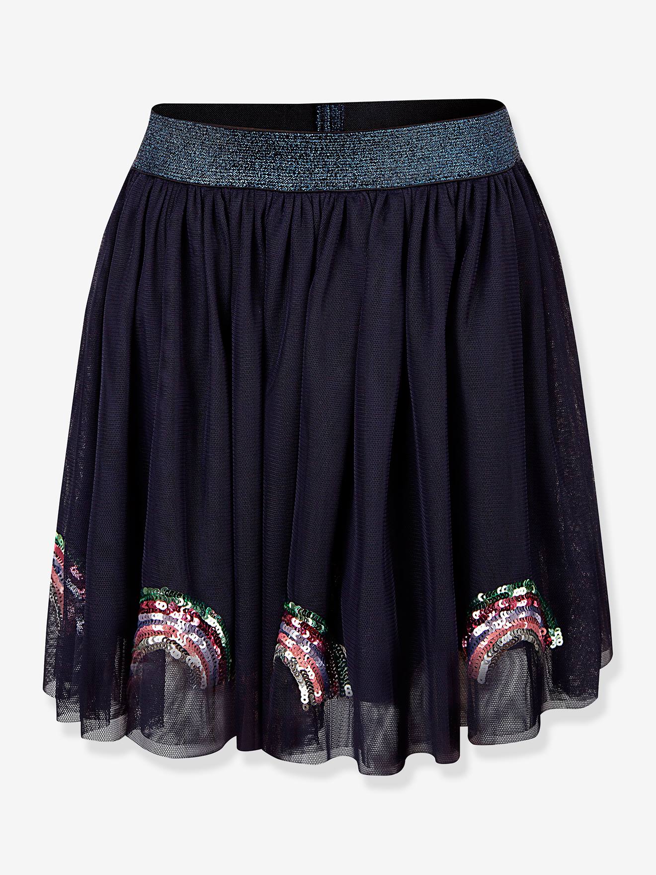 Tüllrock Happy Girls Mädchen mit Pailletten blau Gr. 98/104