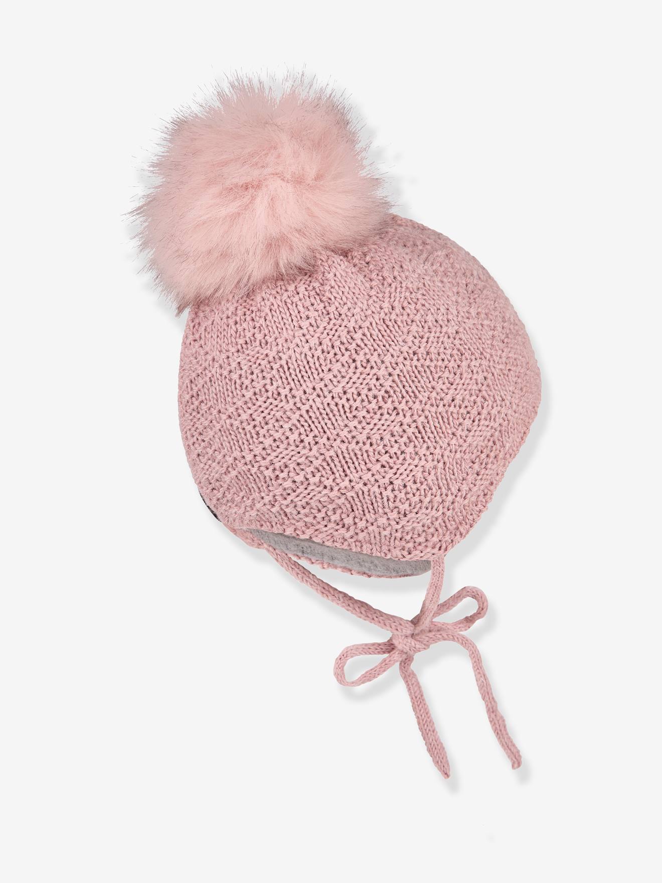 Thumbnail - Strickmütze Pompon Struktur Mädchen Sterntaler pudrig