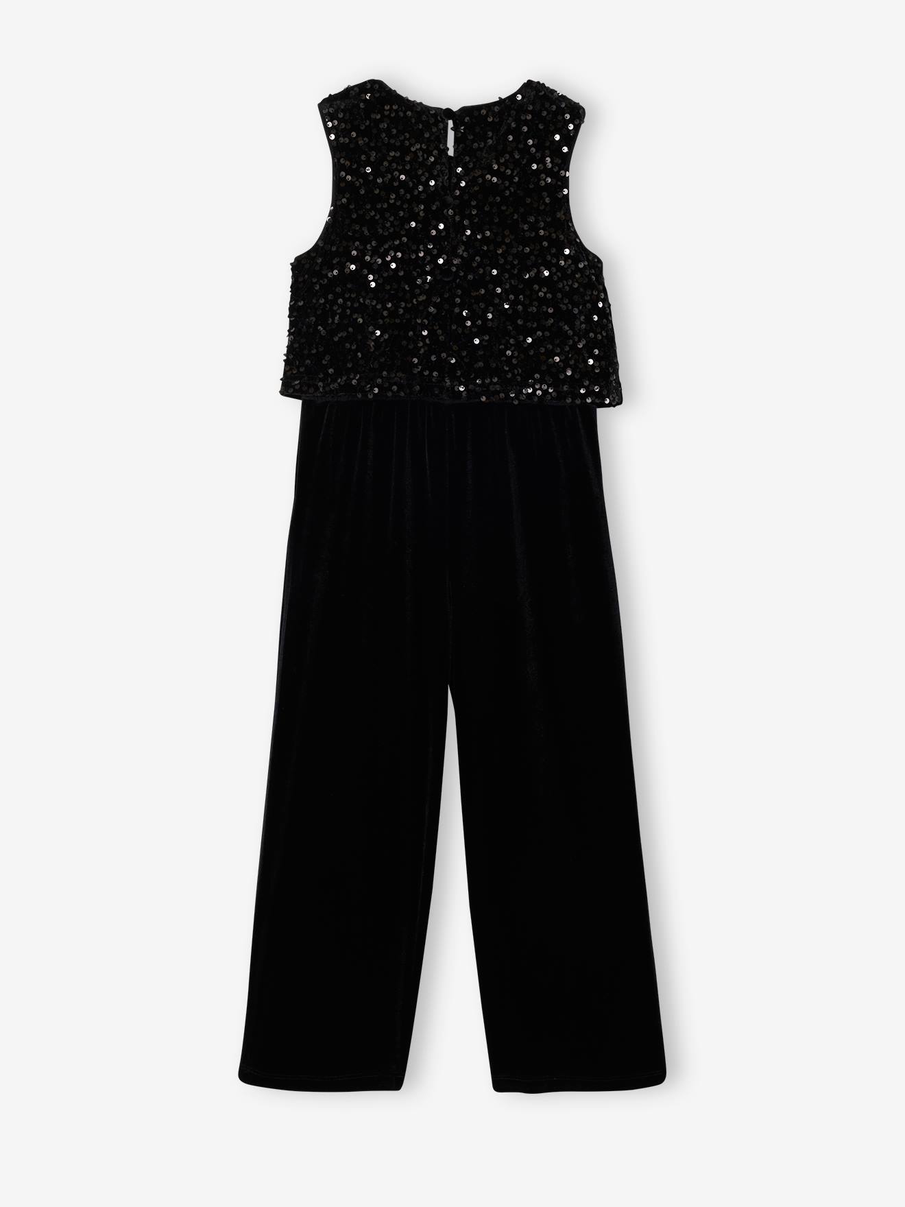 Thumbnail - Festlicher Jumpsuit mit Pailletten und Samt