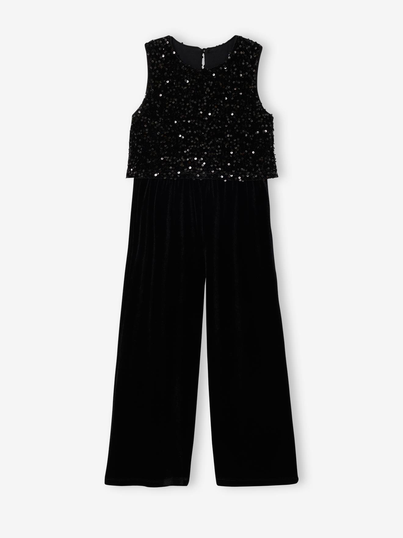 Thumbnail - Festlicher Jumpsuit mit Pailletten und Samt