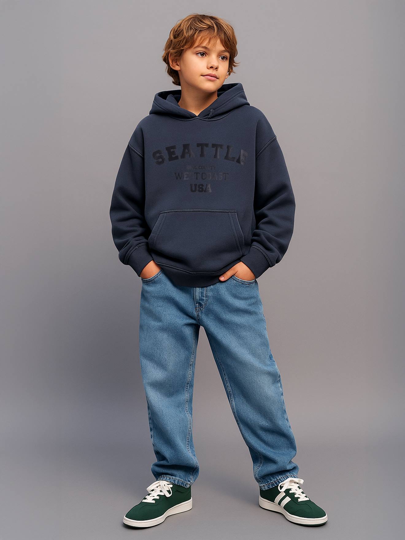 Sweatshirt mit Kapuze und Print für Jungen JONEN