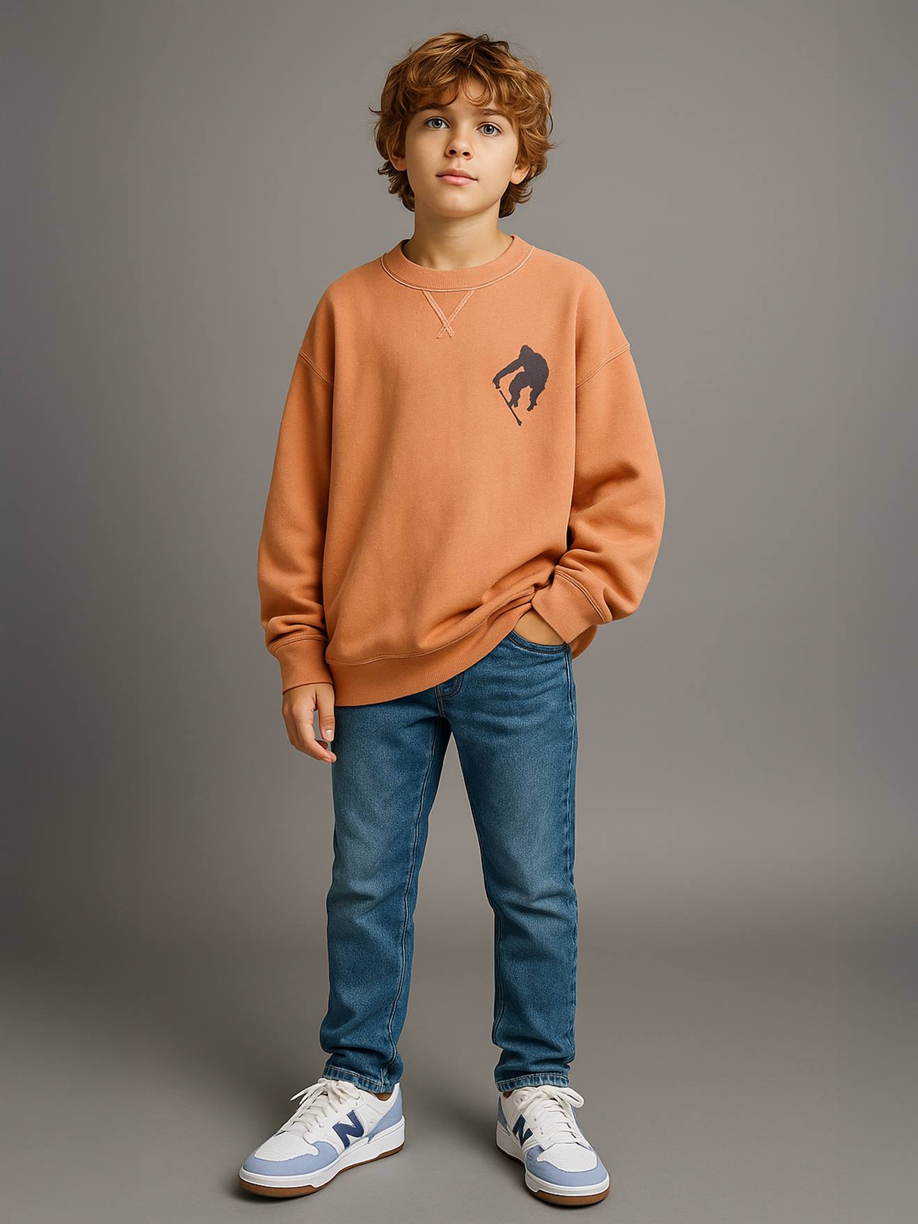 2er-Pack Jungen Sweatshirts JONEN mit Recycling-Baumwolle