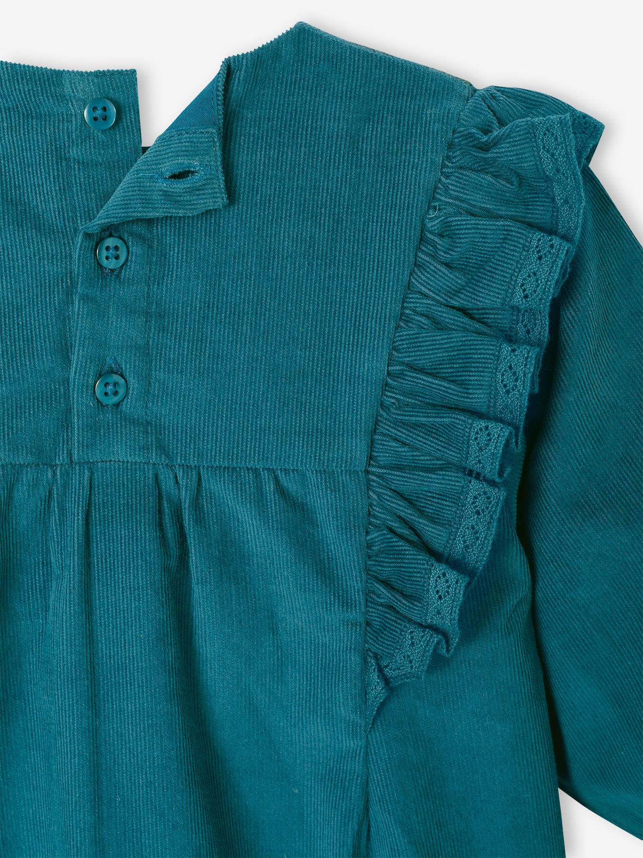 Thumbnail - Baby Kleid aus Feincord pfauen