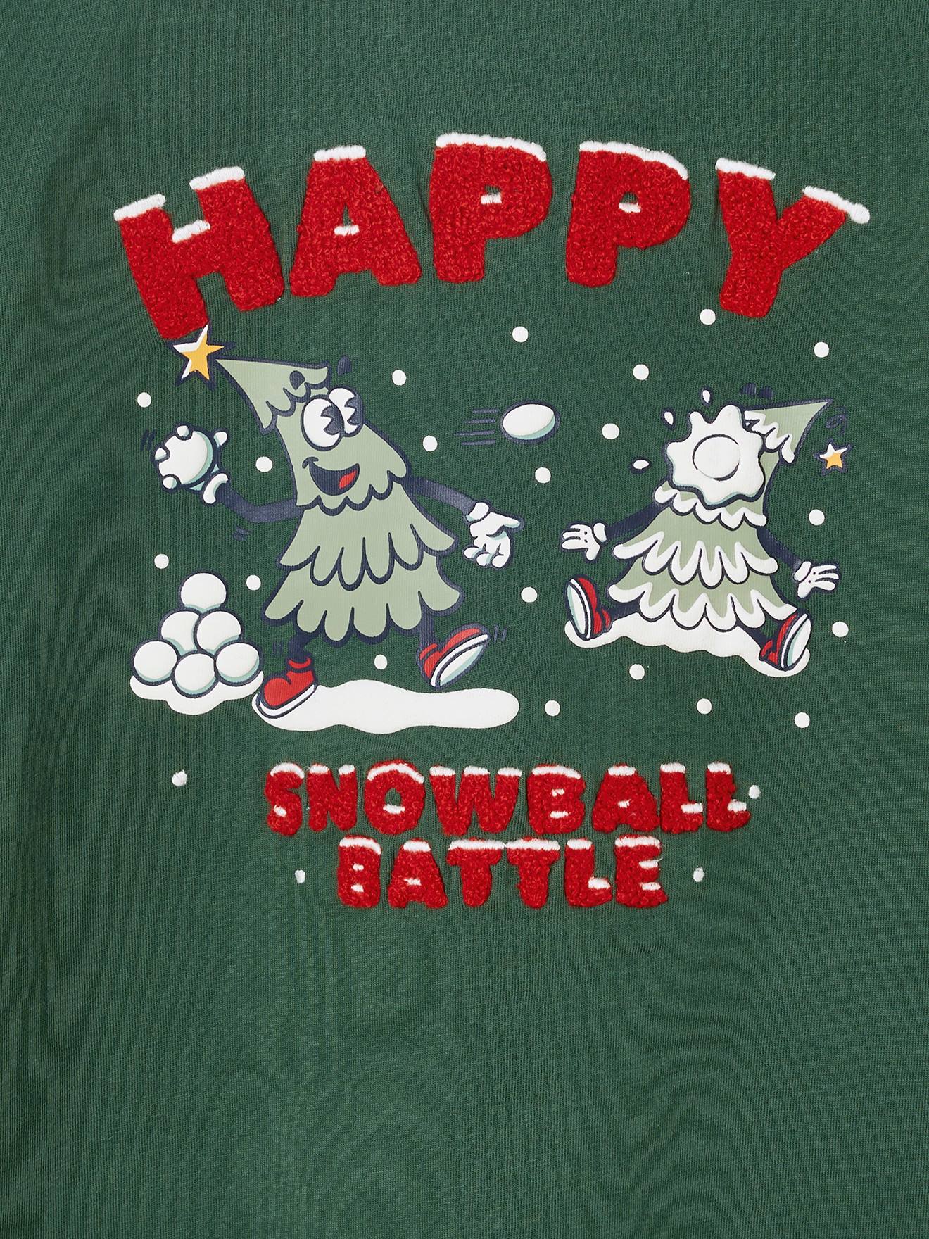 Thumbnail - Jungen Weihnachts-Shirt mit Flockprint n