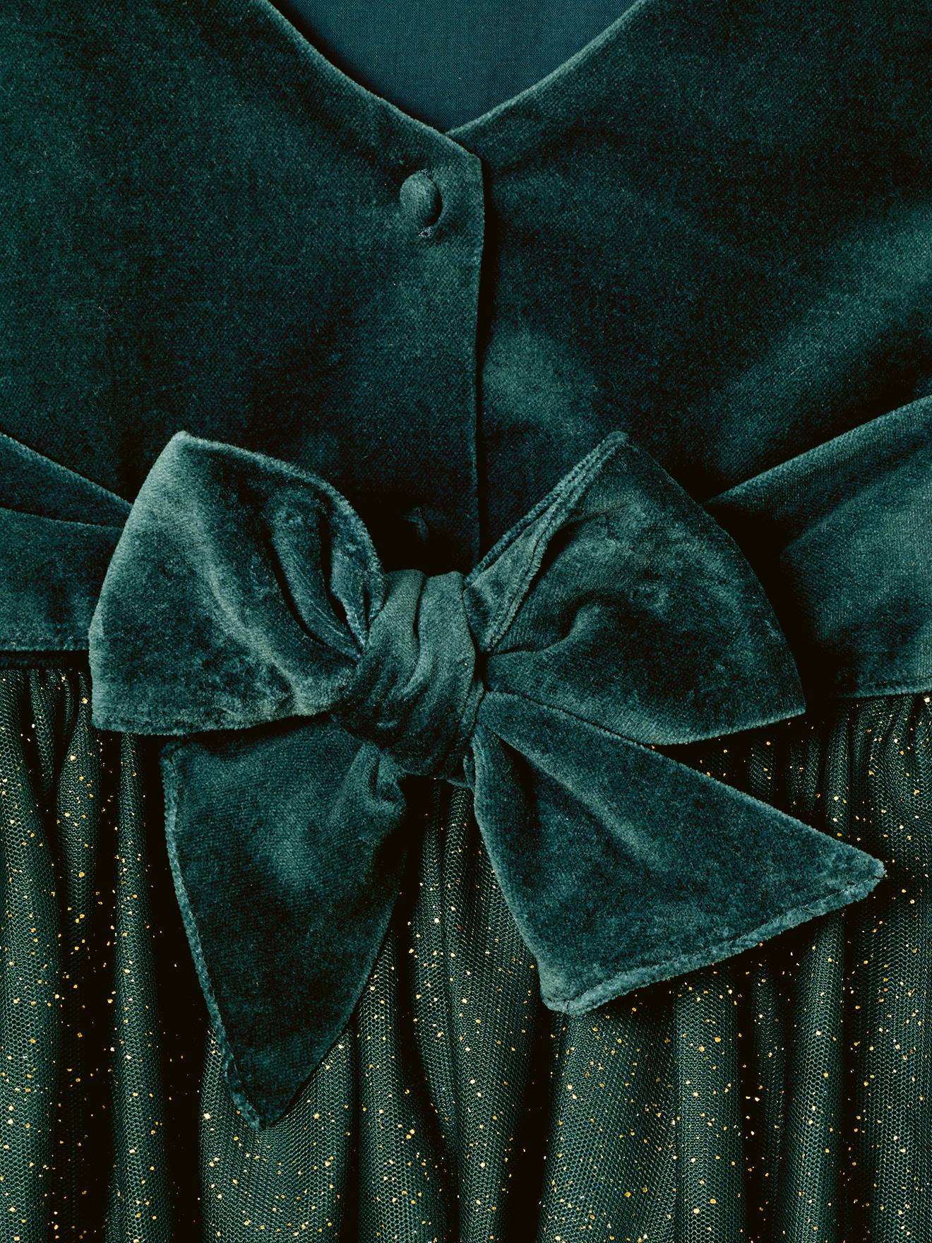 Thumbnail - Mädchen Weihnachtskleid aus Samt und Tüll