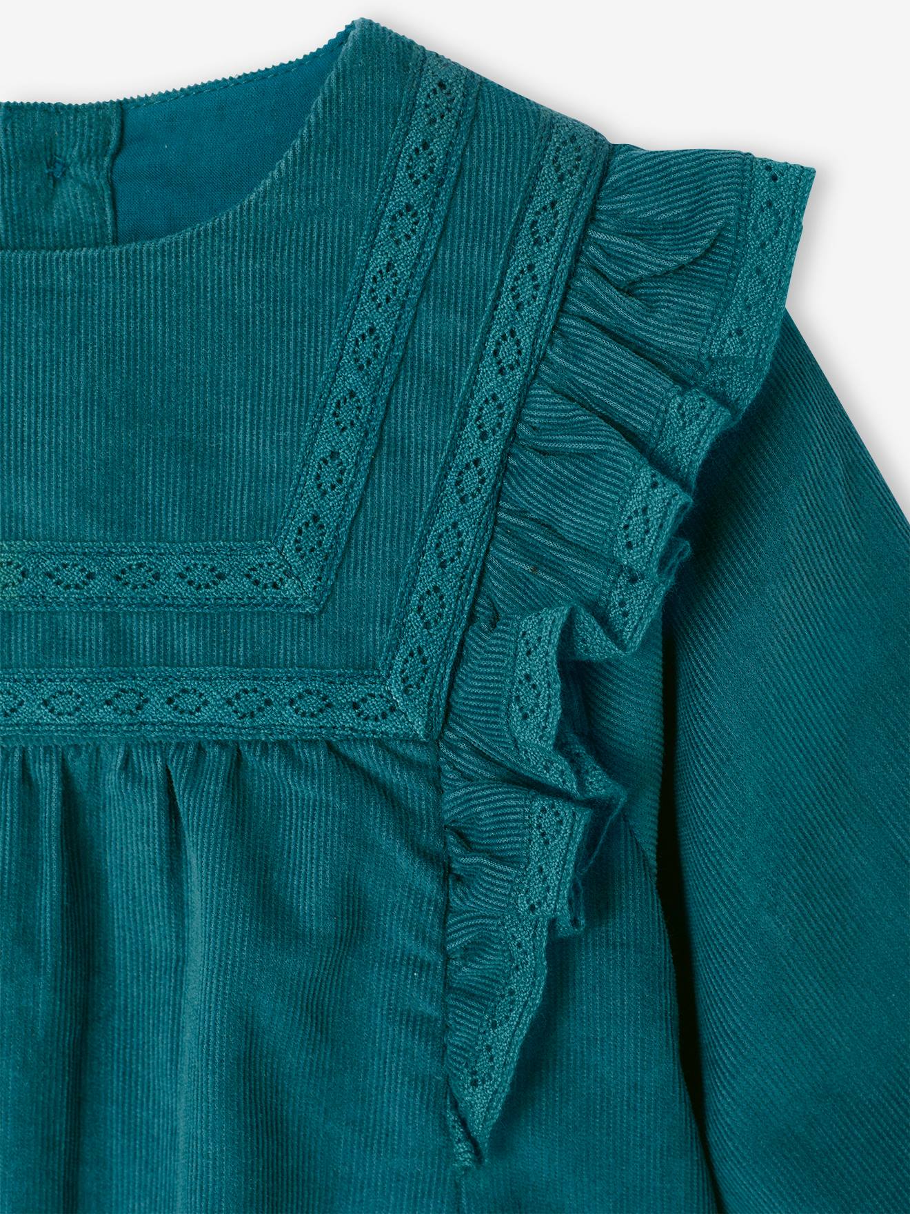 Thumbnail - Baby Kleid aus Feincord pfauen