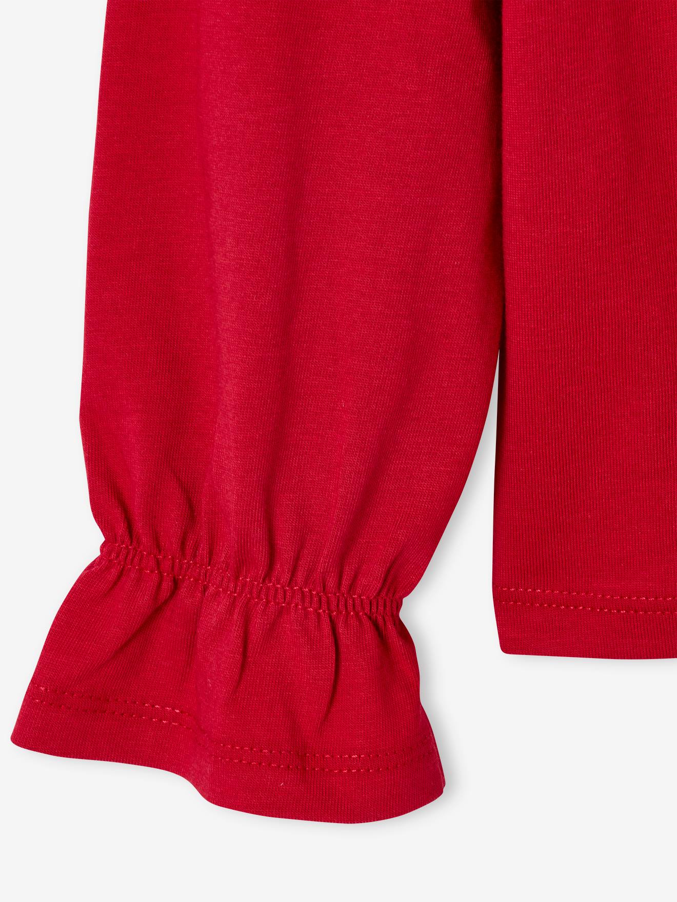 Thumbnail - Weihnachts-Shirt Mädchen mit Schleife und Glitzerdetails