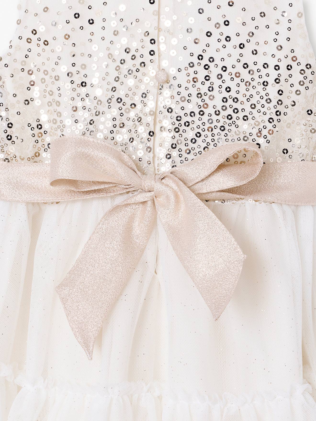 Thumbnail - Mädchen Weihnachtskleid mit Pailletten und Tüll