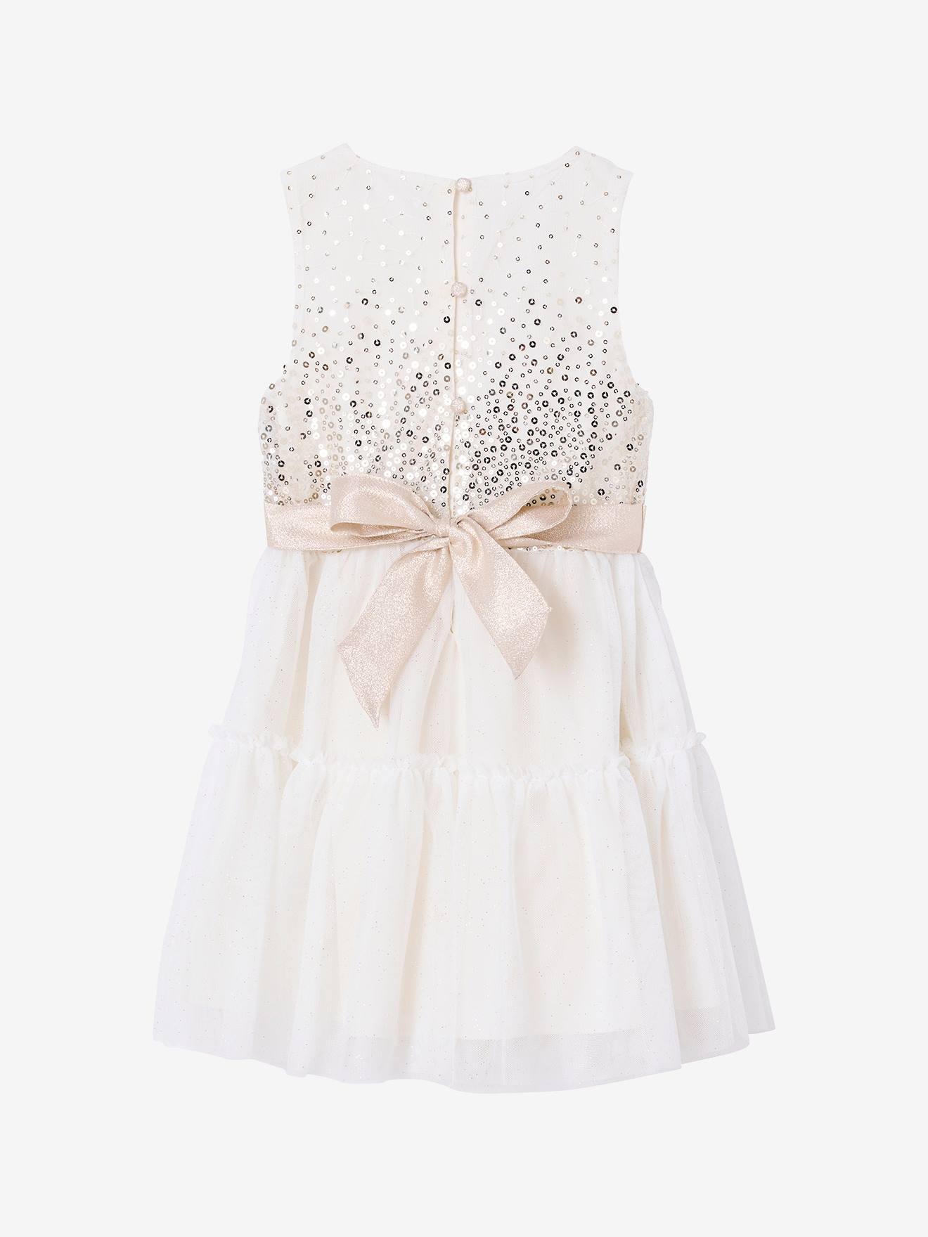 Thumbnail - Mädchen Weihnachtskleid mit Pailletten und Tüll