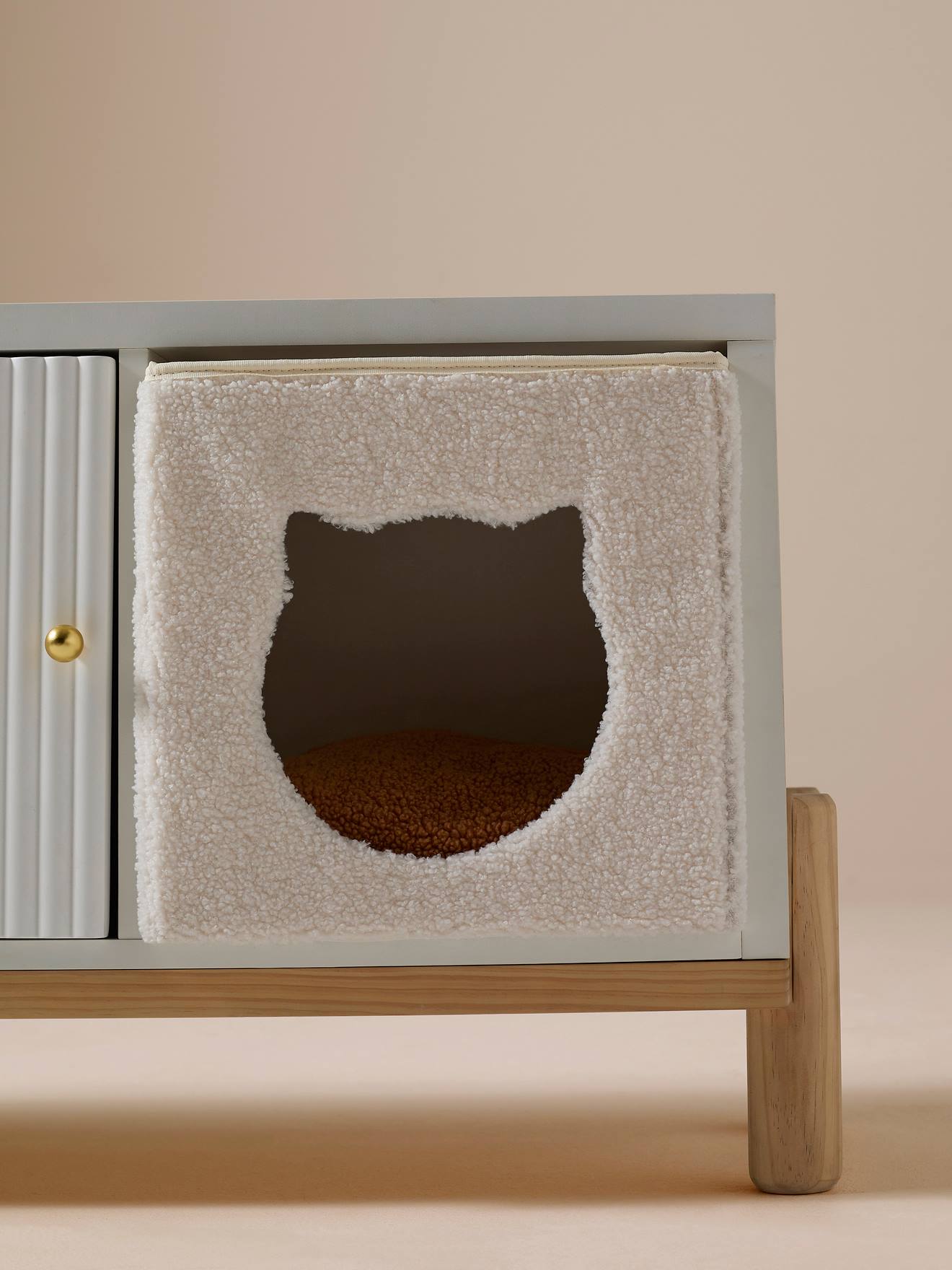 Plüsch Katzenhöhle BEDSURE Katzenhöhle Große Katzen Grau - Faltbare Katzenbett Mit Waschbaren Kissen, Katzenzelt Für Kätzchen Kleine, Mittelgroße Haustier, Weiches Und Katzenhöhle Für Draußen