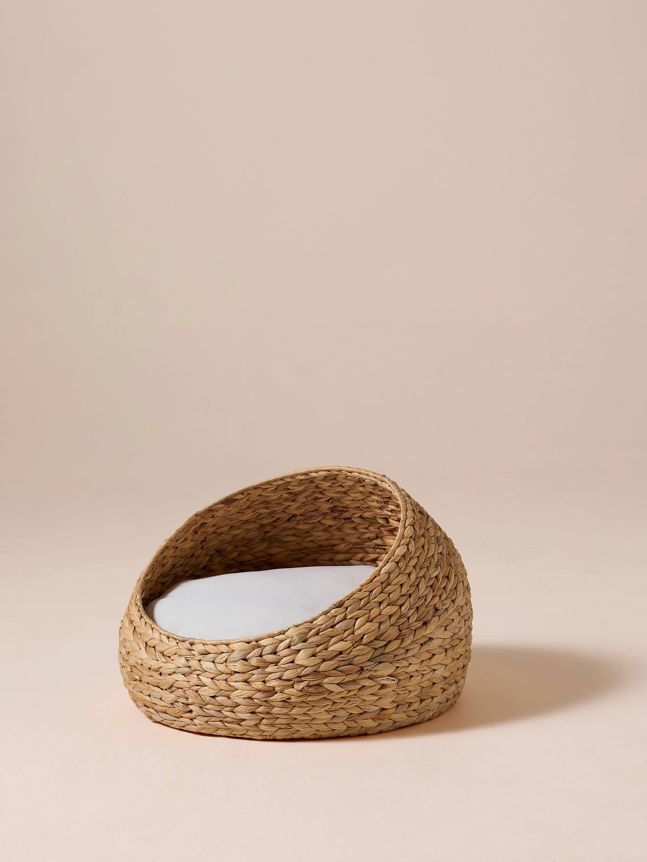 Thumbnail - Ovale Haustierkorb für Katzen und Hunde aus Wasserhyazinthe