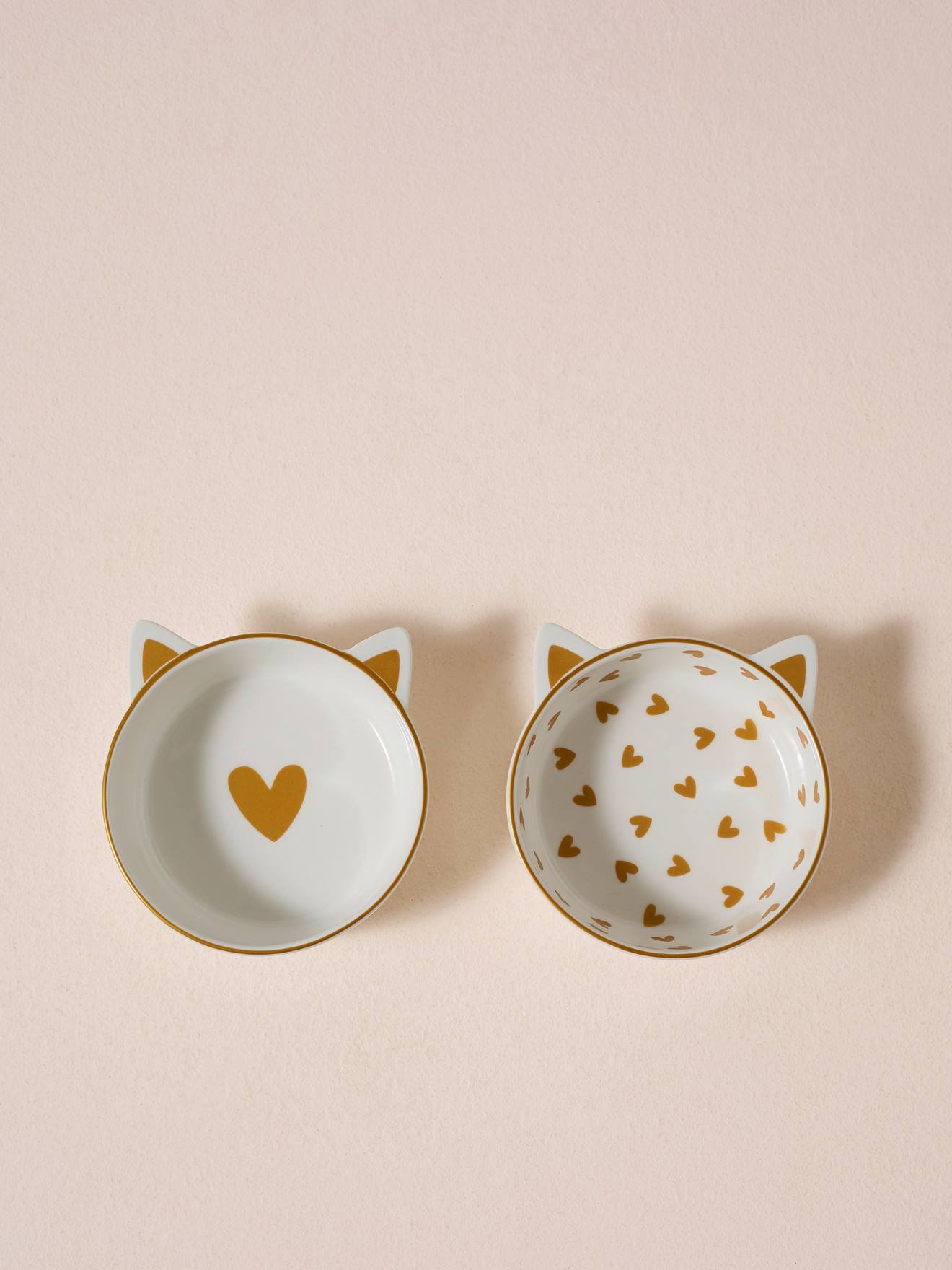 Thumbnail - 2er-Set Katzen-Näpfe aus Keramik mit Katzenohren