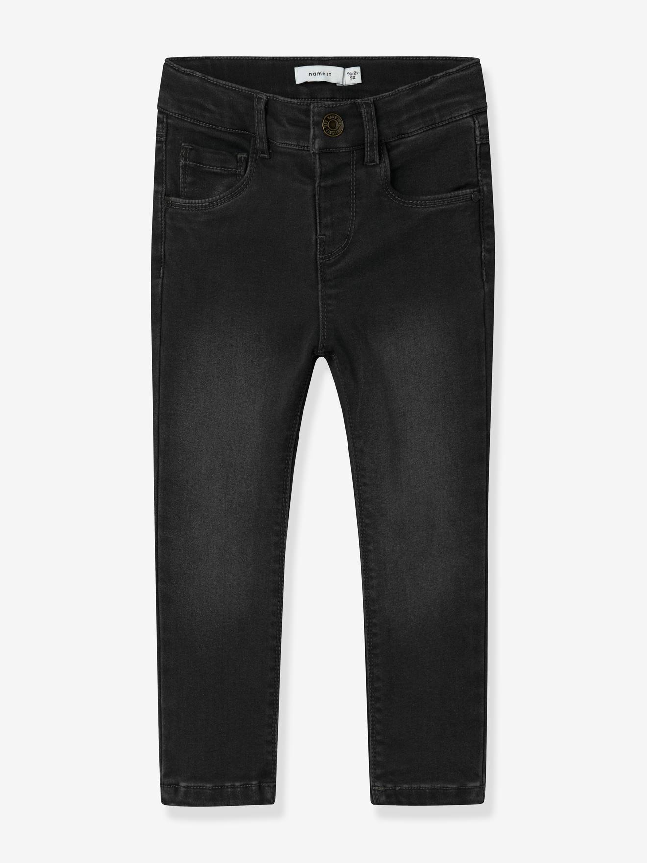 Slim-Jeans mit Fleecefutter NMFSALLI Mädchen NAME IT schwarz denim Gr. 116