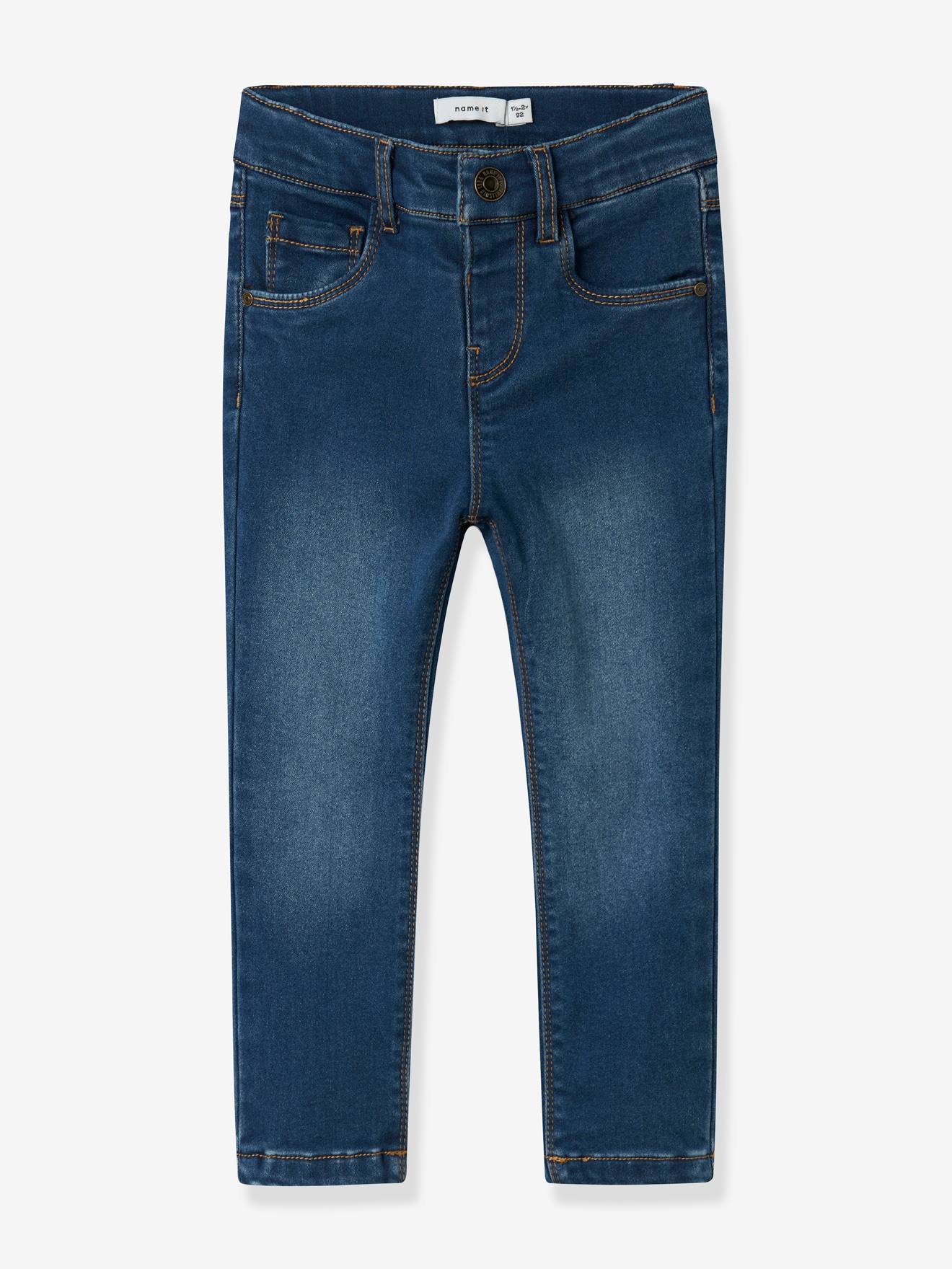 Slim-Jeans mit Fleecefutter NMFSALLI Mädchen NAME IT jeansblau Gr. 110