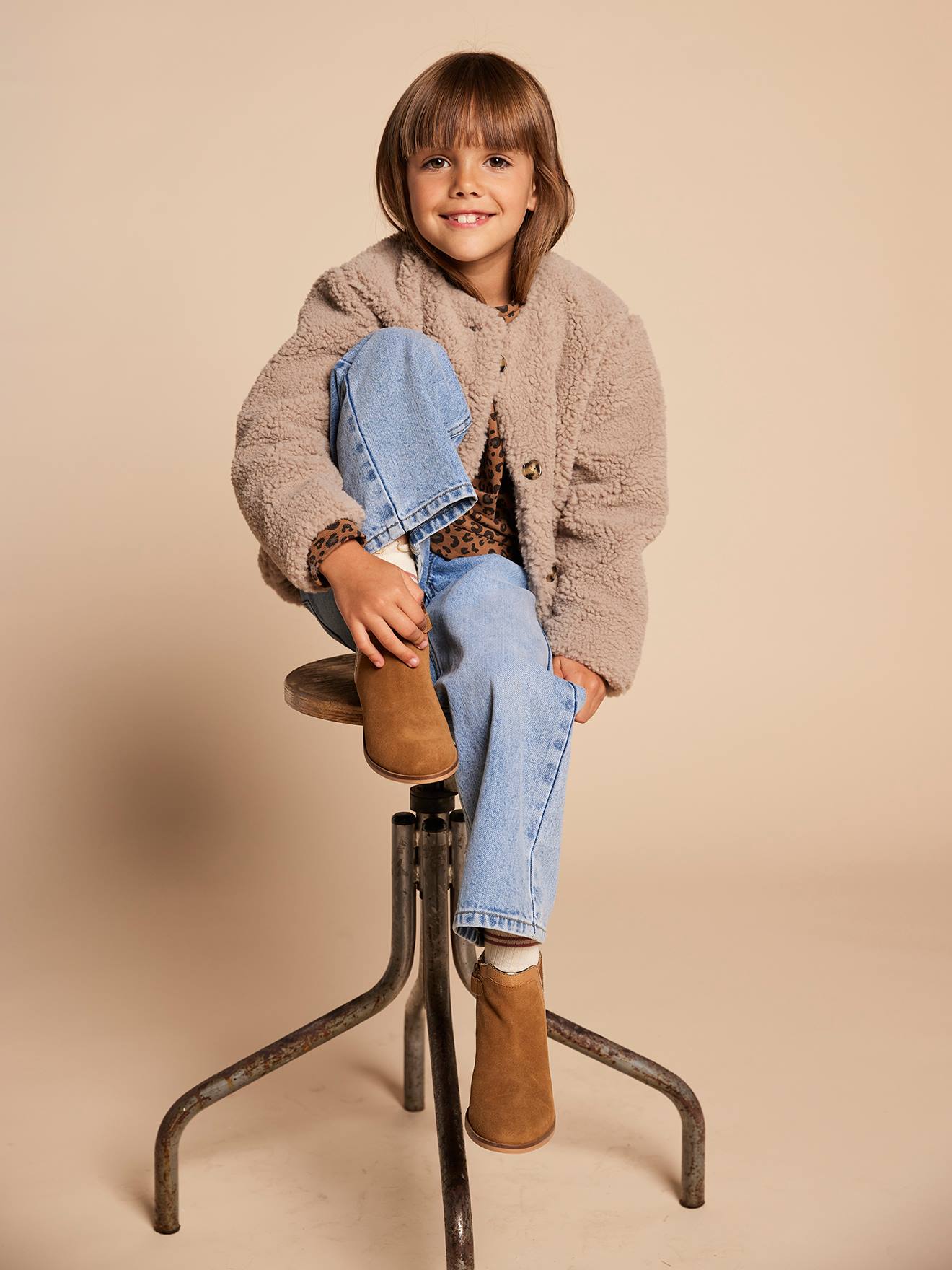Thumbnail - Mädchen Jacke mit Teddyfleece Mama-Tochter-Capsule