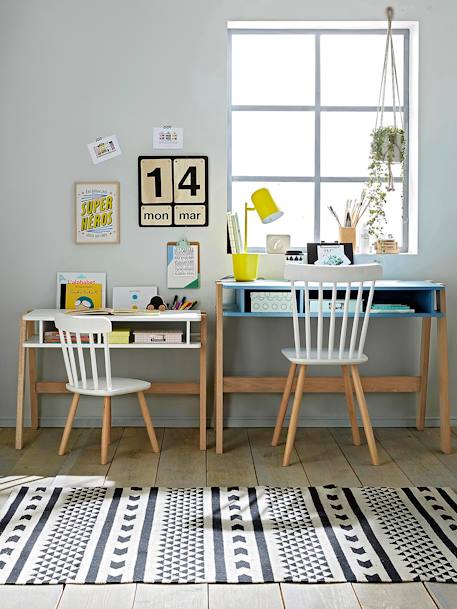 Schreibtisch ,,Architekt Mini' - grün+petrol+rosa+türkis+weiß/natur - 30