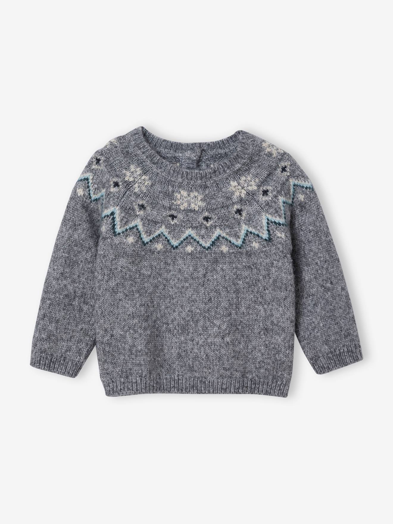 Thumbnail - Baby Pullover mit Norwegermuster Capsule für Weihnachten