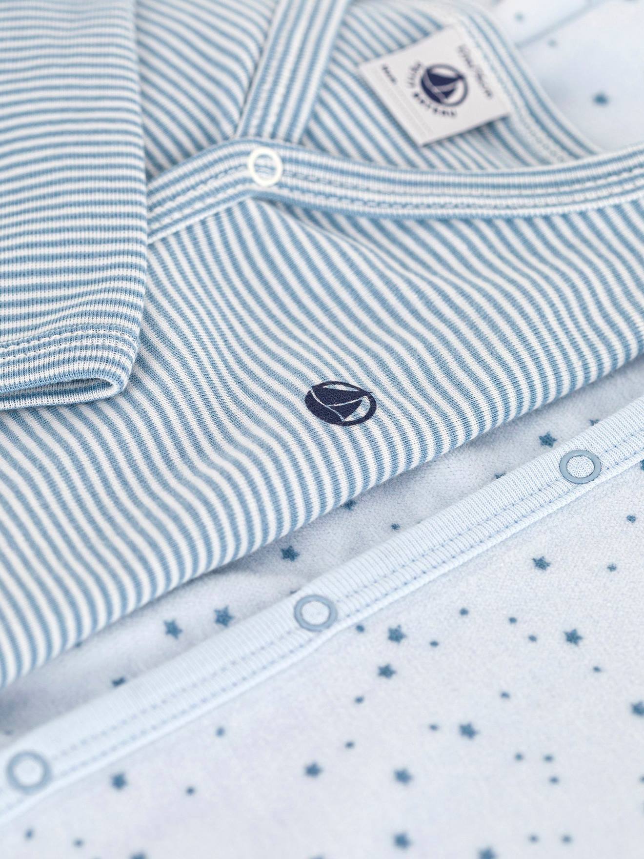 Thumbnail - 2er-Pack Baby-Schlafanzüge aus Baumwolle mit Print PETIT BATEAU helles