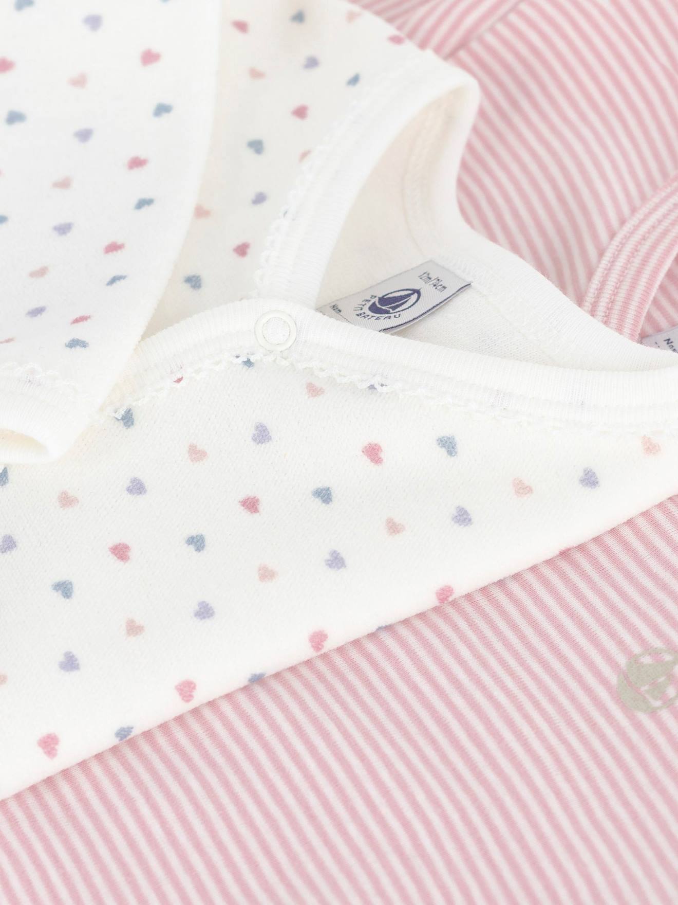 Thumbnail - 2er-Pack Baby Schlafanzüge aus Baumwolle PETIT BATEAU