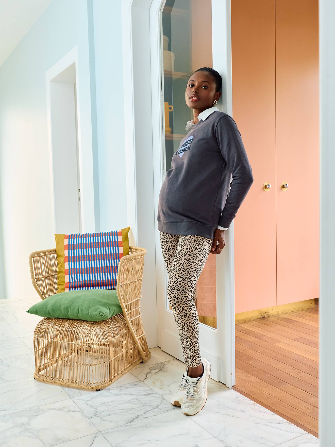 Umstands-Sweatshirt mit Herzmotiv