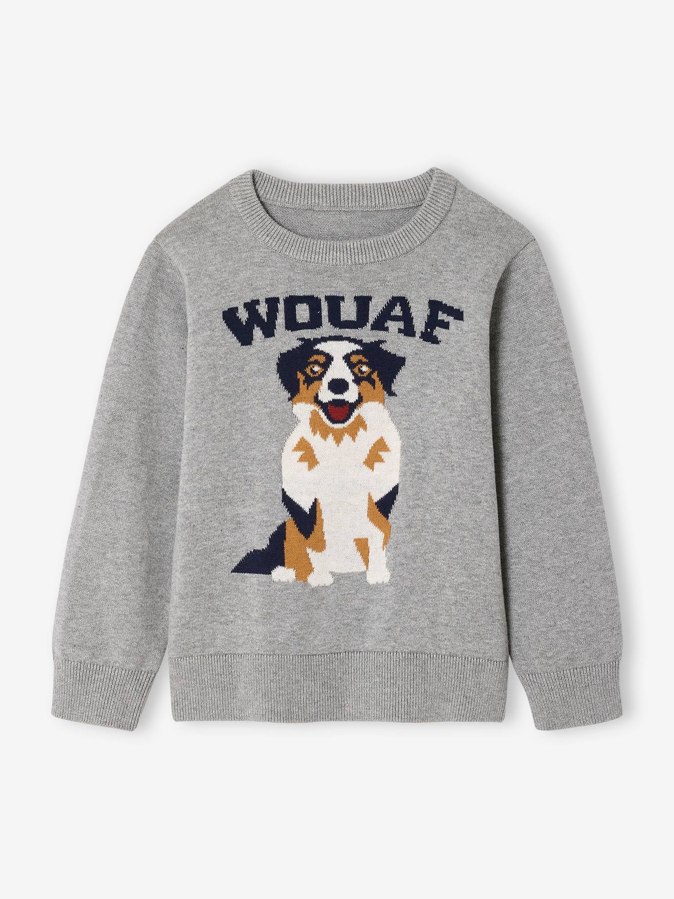 Thumbnail - Jungen Rundhals-Pullover mit Hund