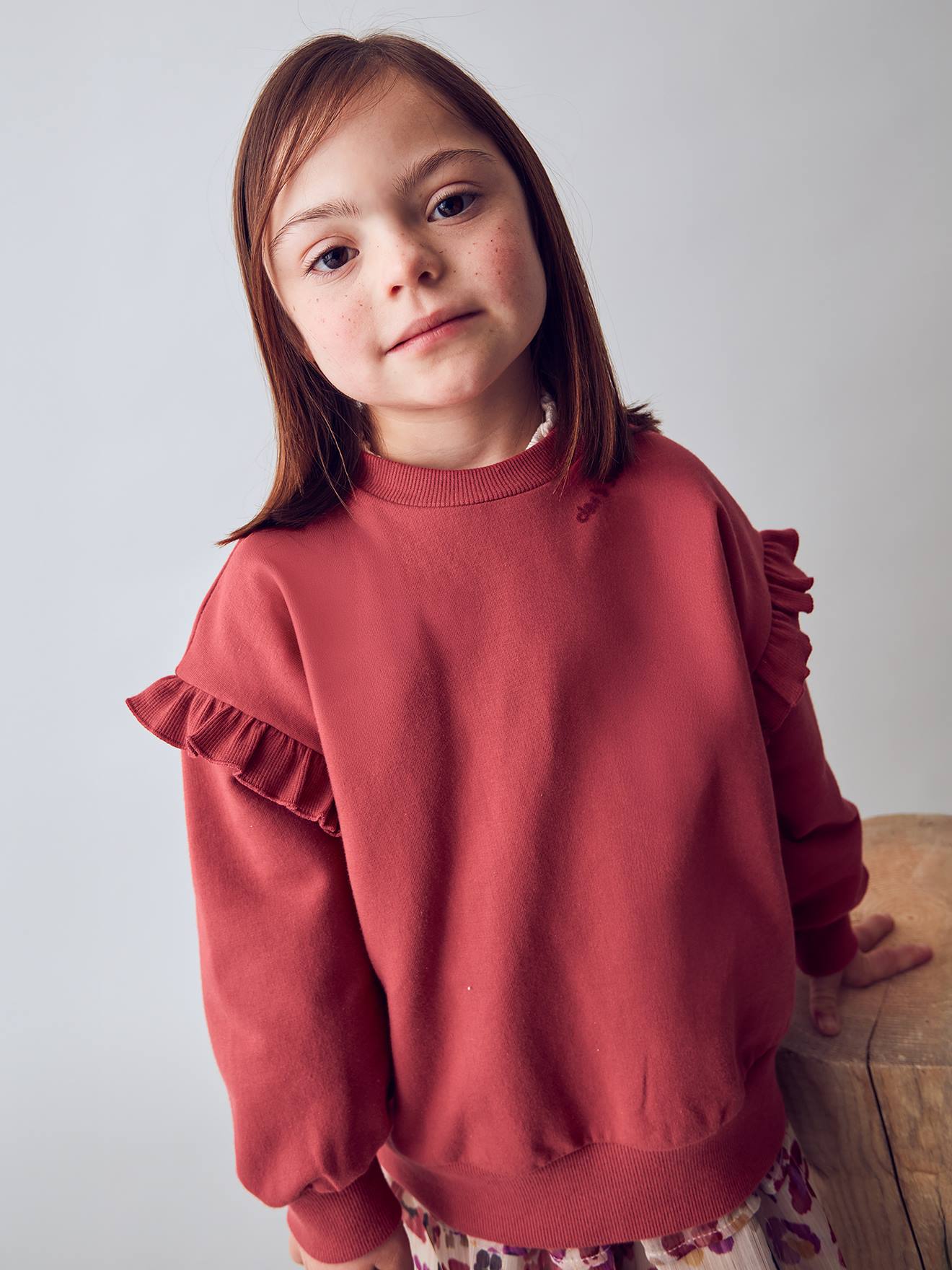 Thumbnail - Mädchen Sweatshirt mit Rüschen Mayoral