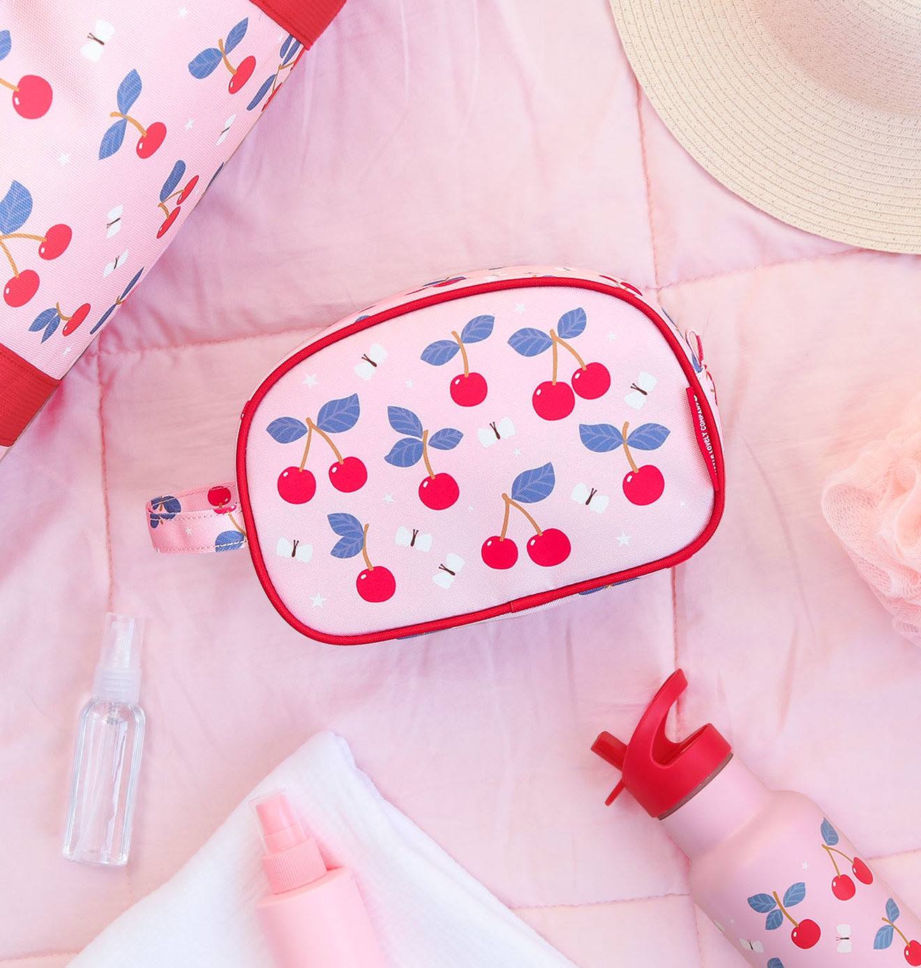 Thumbnail - Mädchen Kulturbeutel KIRSCHEN A Little Lovely Company bonbon